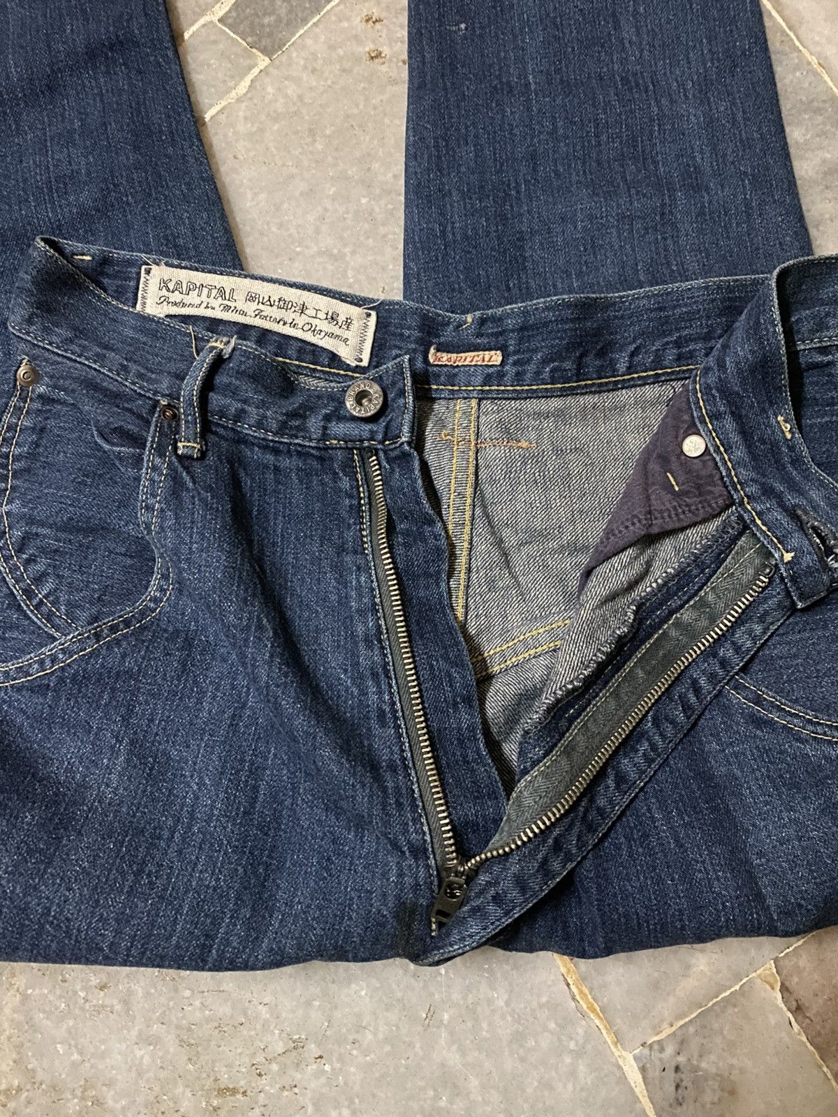 Kapital Kapital No 2 Denim Crop Croth Patchwork Buckle Back Denim Size US 29 - 7 Thumbnail