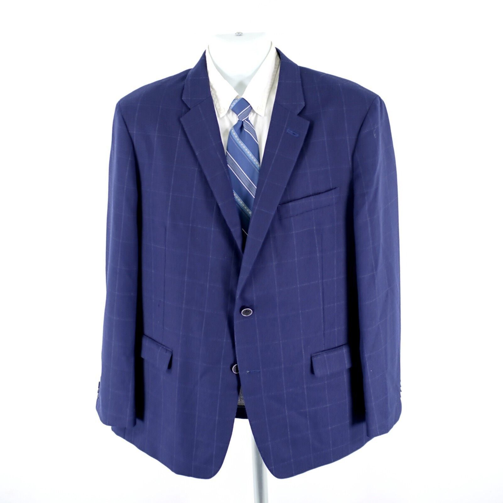 Tommy Hilfiger Tommy Hilfiger Blue Wool Polyester Unconstructed Shoulder Wi Size 42R - 5 Thumbnail