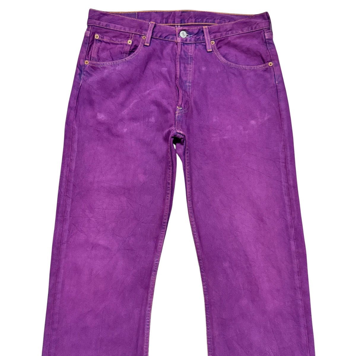 Levi's Vintage Levis 501 Dusty Purple Dyed Jeans Size US 33 - 3 Thumbnail