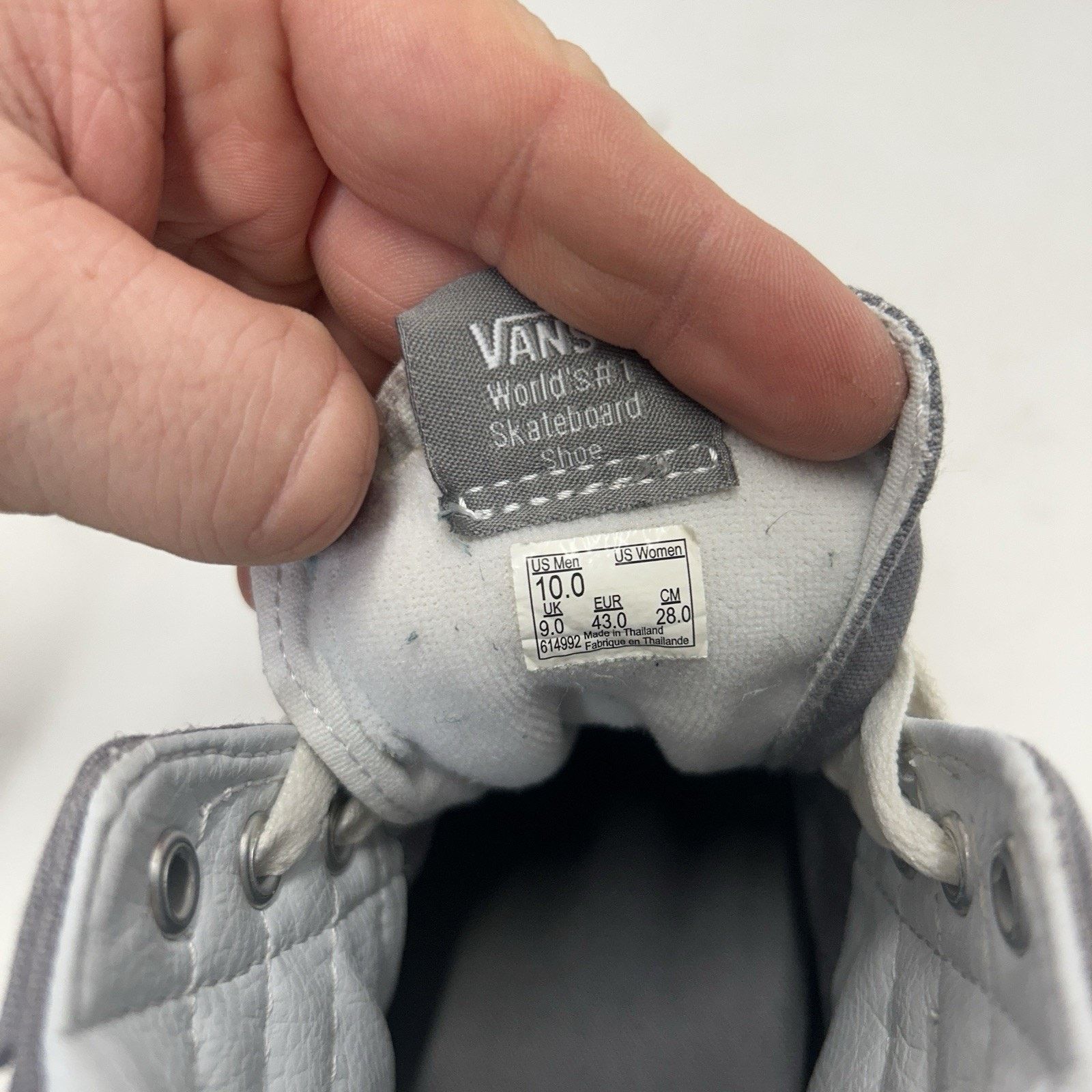 Vans Vans Sk8-Hi Old School High-Top Canvas “Grey White” Size US 10 / EU 43 - 8 Thumbnail