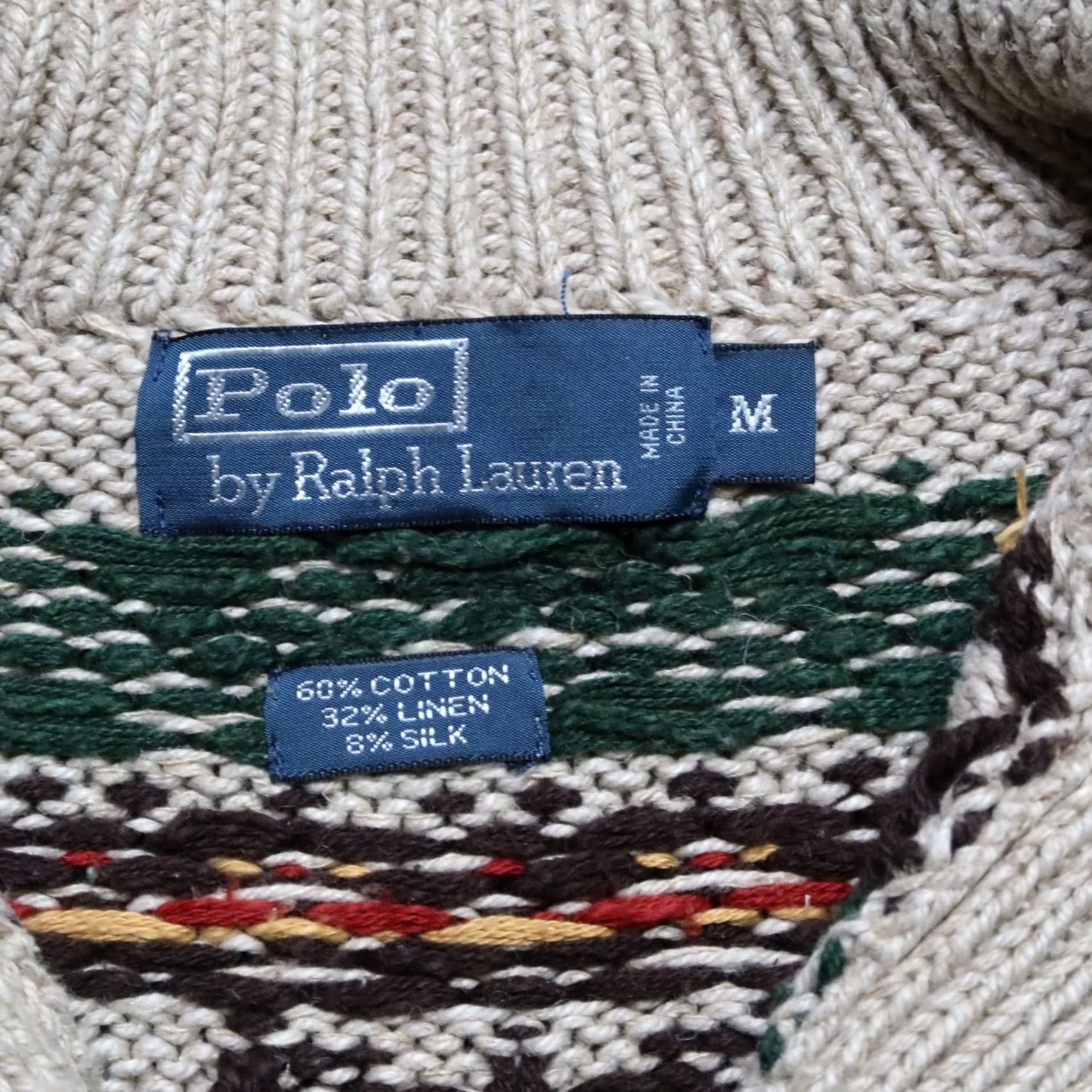 Polo Ralph Lauren VINTAGE Polo Ralph Lauren Knit Sweater Men M BeigeWinter Xmas Size US M / EU 48-50 / 2 - 7 Thumbnail
