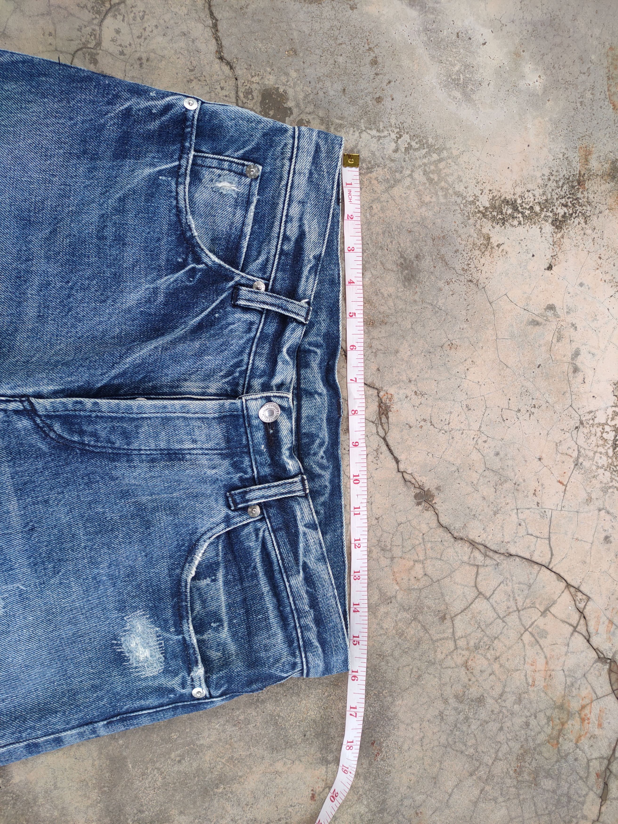 BEAUTY&YOUTH × Vintage VINTAGE JAPANESE SKINNY FADED DISTRESSED JEAN DENIM PANTS Size US 32 / EU 48 - 5 Thumbnail