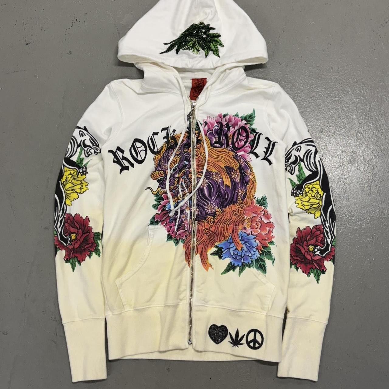 Y2K A&G Rock & Roll Couture Amal guessous ombré hoodie
