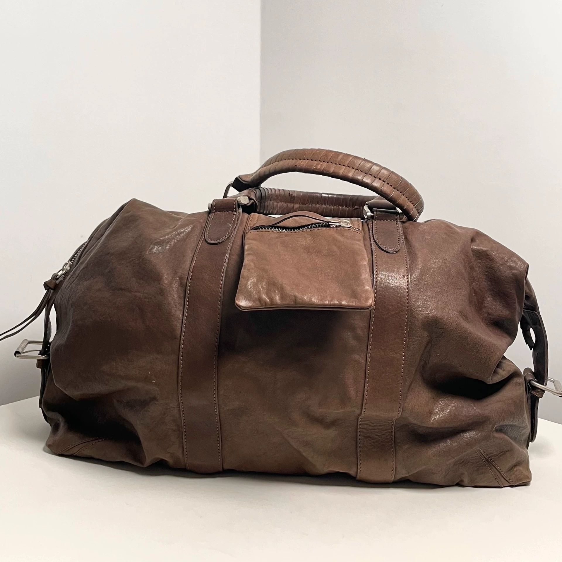 Ann Demeulemeester Ann Demeulemeester Vintage Boston Bag w/ Exterior Pocket Size ONE SIZE - 3 Thumbnail