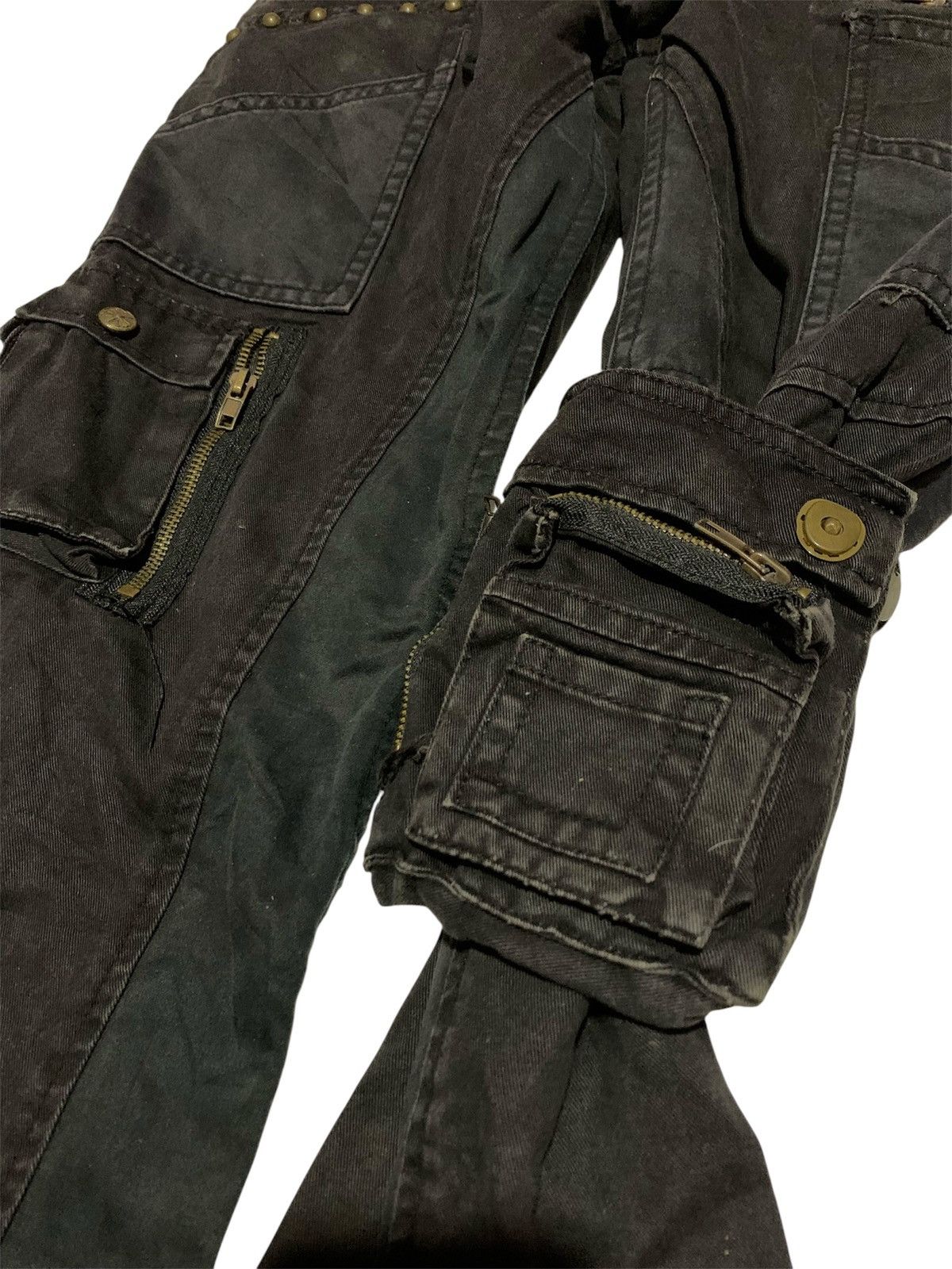 Japanese Brand 🐍 Midas Japan Double Waist Bondage Punk Gothic Pants Size US 31 - 2 Thumbnail