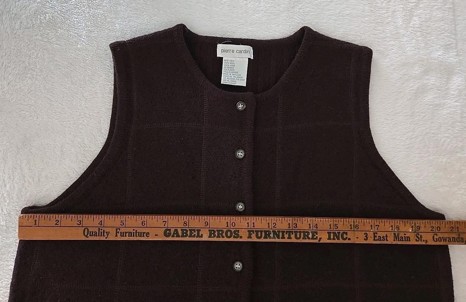 Pierre Cardin Vtg Pierre Cardin 100% Wool Sweater Vest Large Purple Preppy Size L / US 10 / IT 46 - 5 Thumbnail