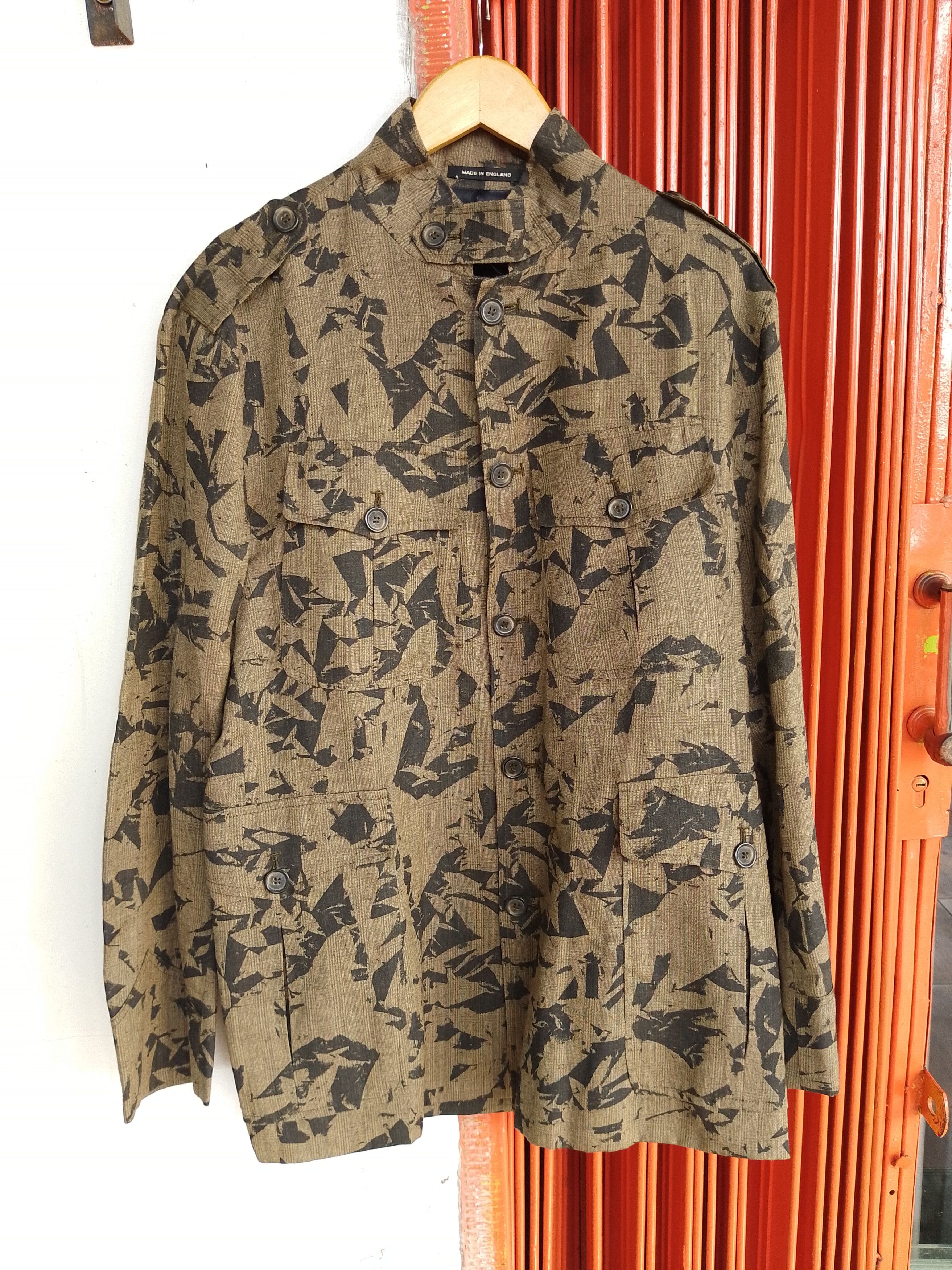 Vintage × s.Oliver Vintage Oliver Spencer Military Heringbone Linen Wool Size US L / EU 52-54 / 3 - 1 Thumbnail