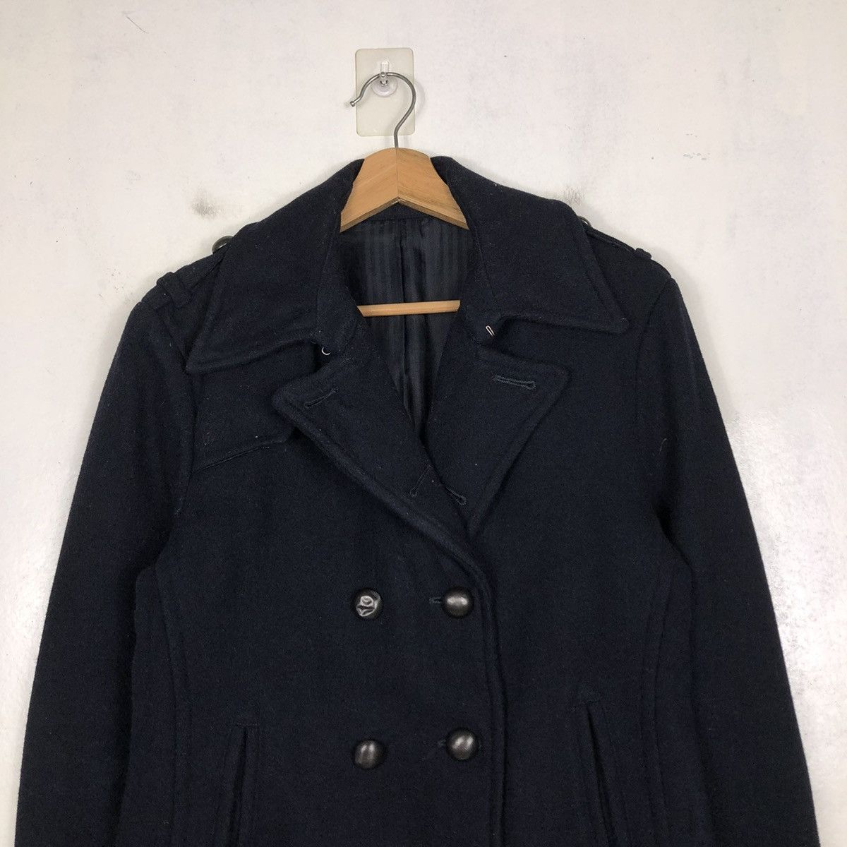 Hysteric Glamour 📌CROPPED WOOL BIKER JACKET BOYCOTT DOUBLE COLLAR Size US M / EU 48-50 / 2 - 4 Thumbnail
