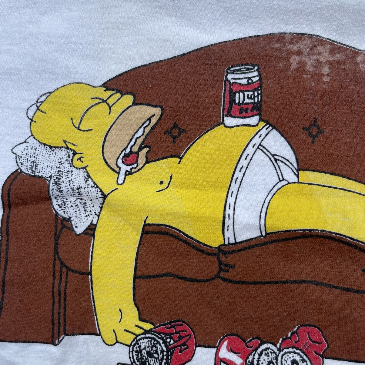 The Simpsons Vintage 90s HOMER SIMPSON LIVIN LA VIDA SOFA Shirt Size US XL / EU 56 / 4 - 3 Thumbnail