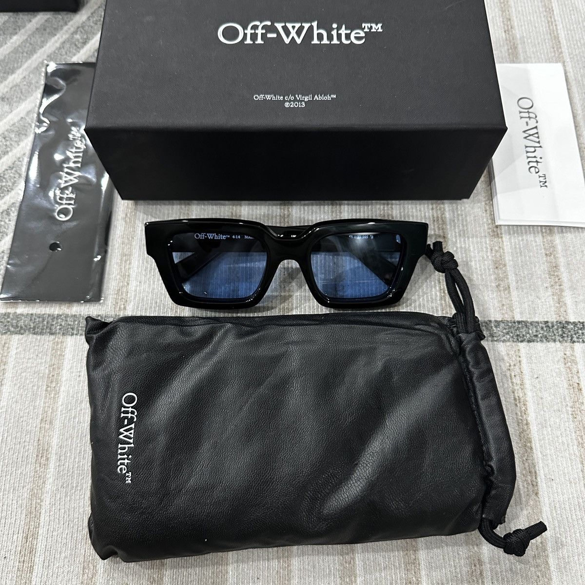 Off-White OFF WHITE VIRGIL BLACK LIGHT SUNGLASSES Size ONE SIZE - 2 Thumbnail