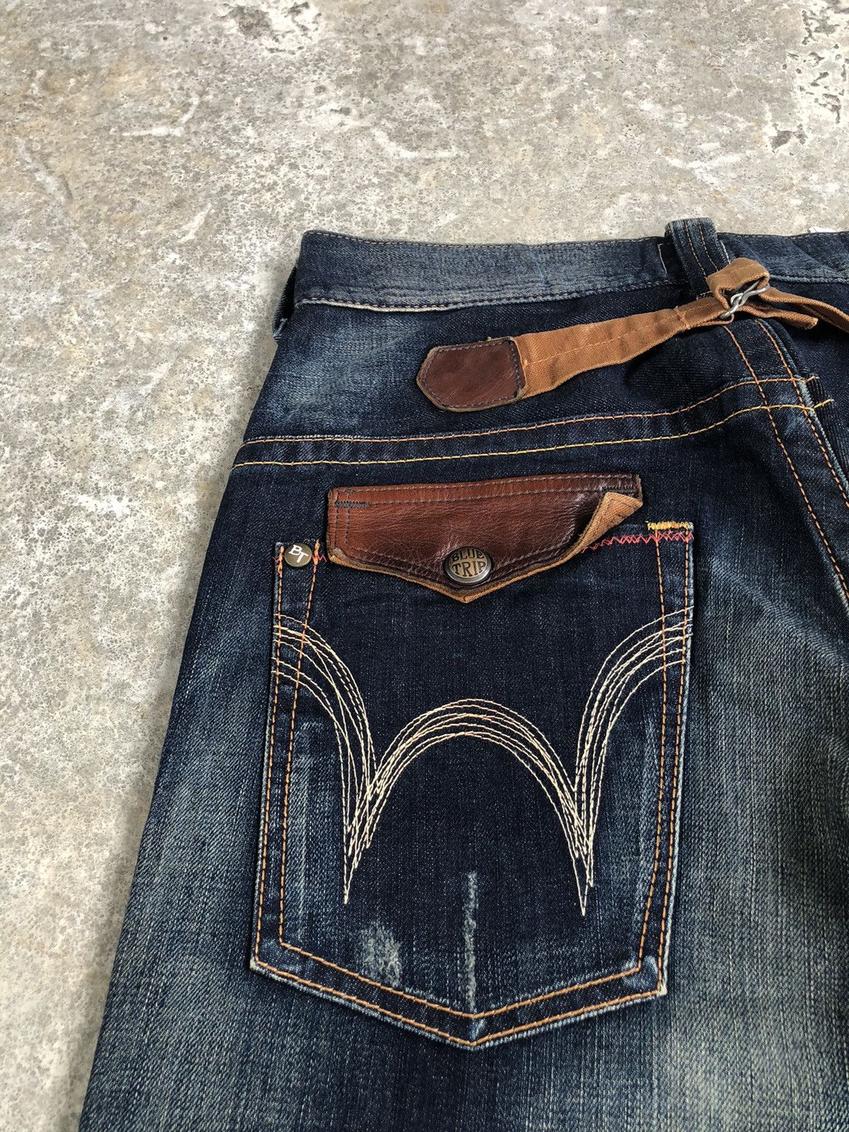 If Six Was Nine Japanese Edwin Blue Trip Flared Jeans Distressed Jeans Size US 32 / EU 48 - 16 Thumbnail