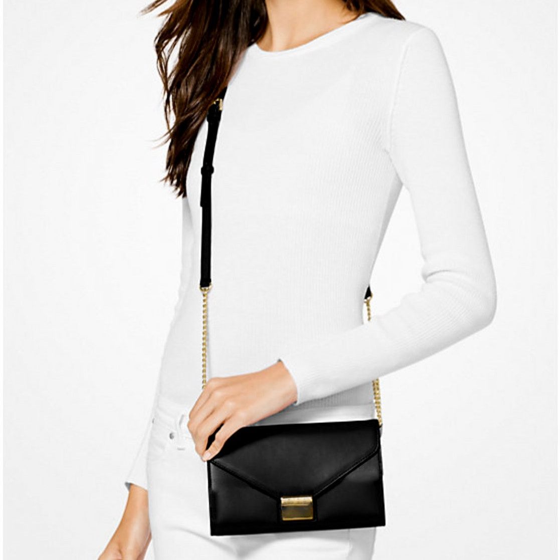 Express Express Black Rectangle Crossbody Clutch Wristlet Size ONE SIZE - 1 Thumbnail