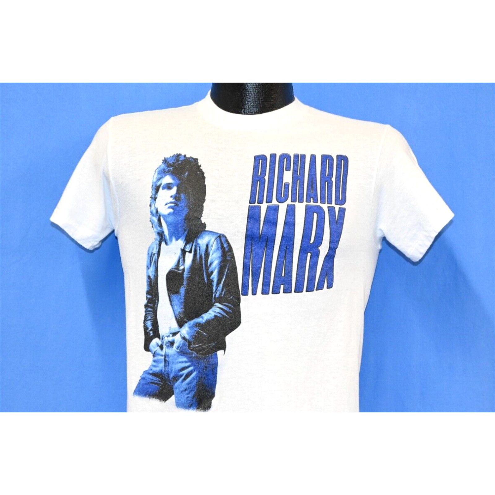 image of Vintage 80's Richard Marx Dont Mean Nothing Tour 1987 Debut Album T-Shirt Small S in White, Men's