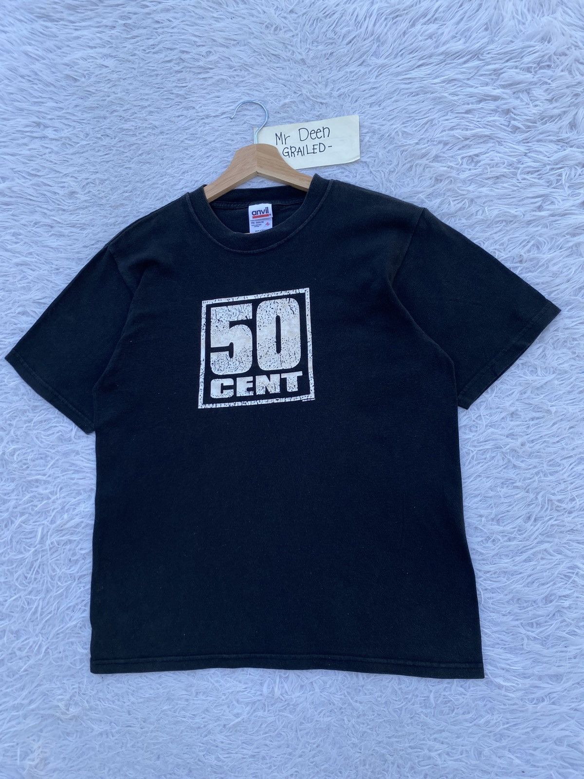 Rap Tees Rare Vintage 50 Cent Rapper Anvil Tshirt Size US S / EU 44-46 / 1 - 4 Thumbnail
