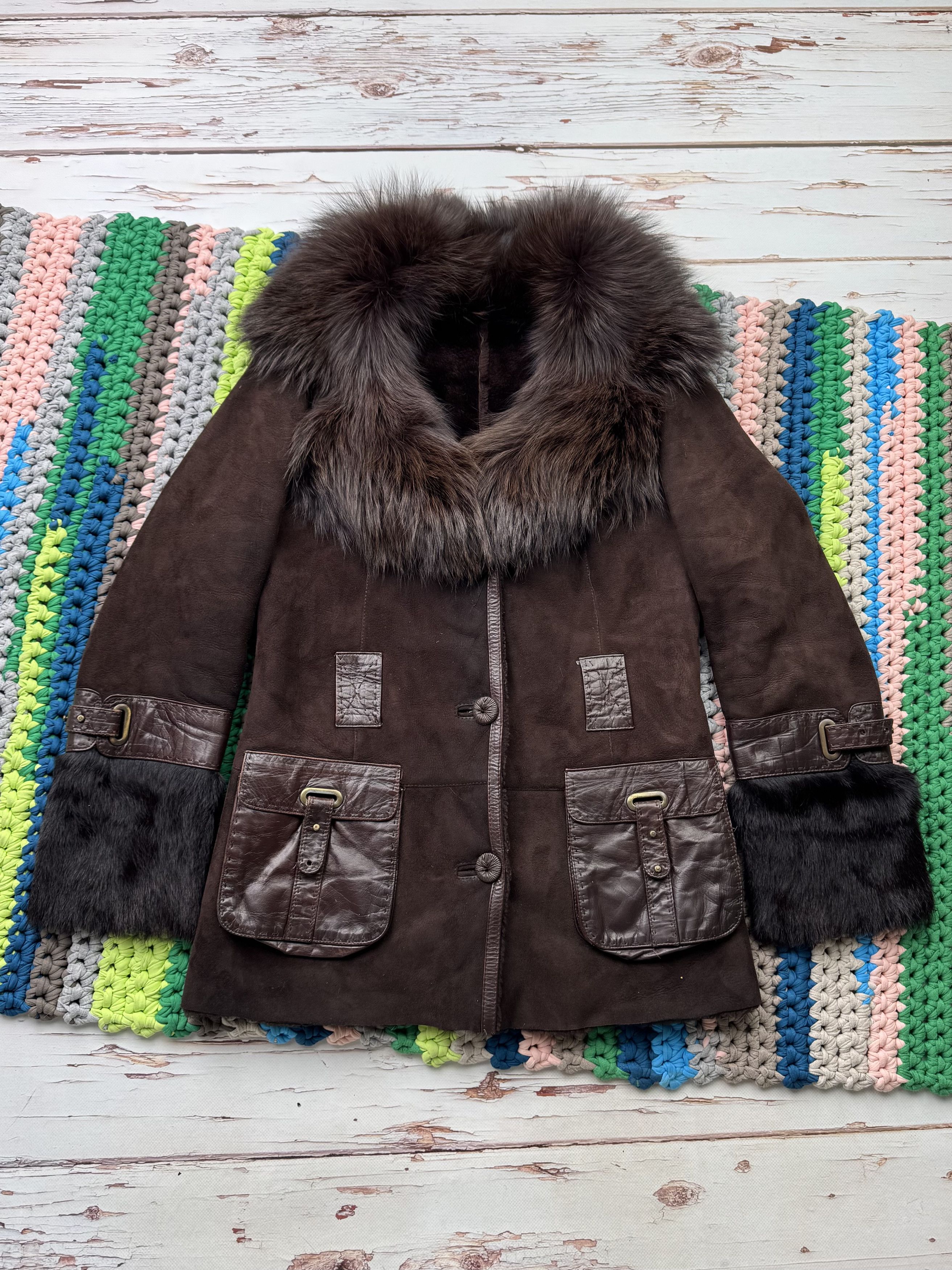 Hysteric Glamour Vintage Real Sheepskin Jacket With Real Fur Details D15V276) Size S / US 4 / IT 40 - 1 Thumbnail