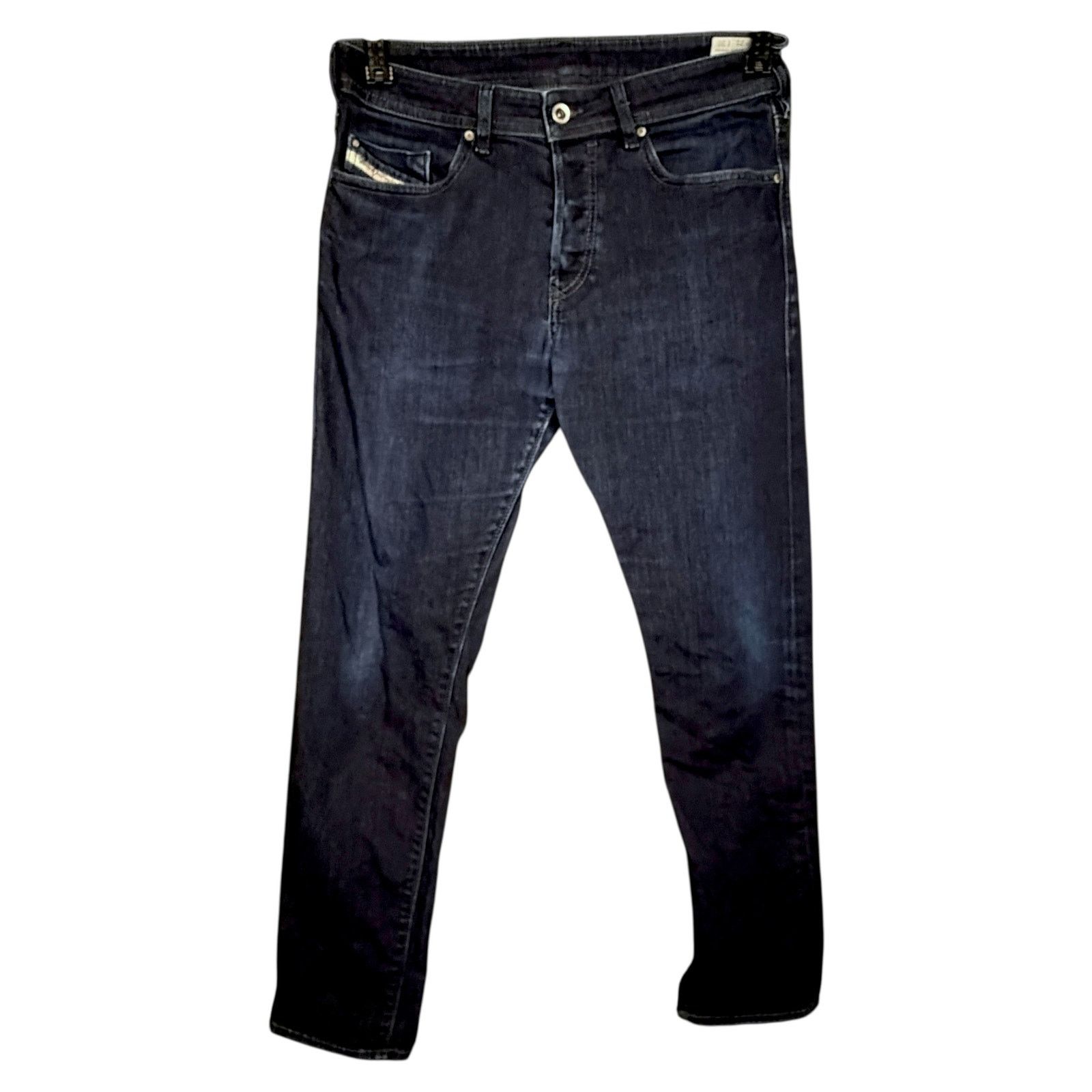 Diesel Diesel Buster Regular Tapered Fit Dark Blue Mens Jeans 31x30 Size US 31 - 9 Thumbnail