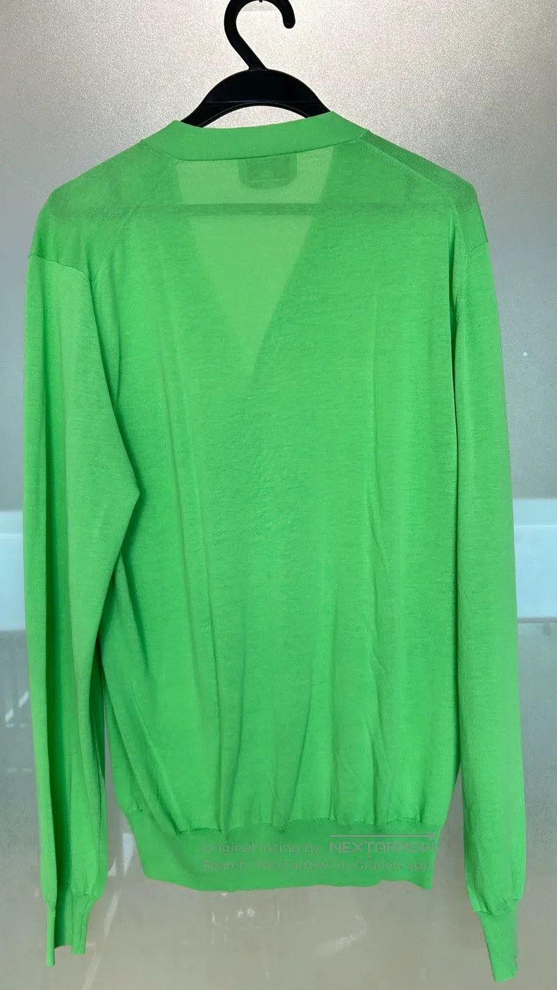 Hermes Hermes Cotton Green V-neck Cardigan Size M / US 6-8 / IT 42-44 - 4 Thumbnail