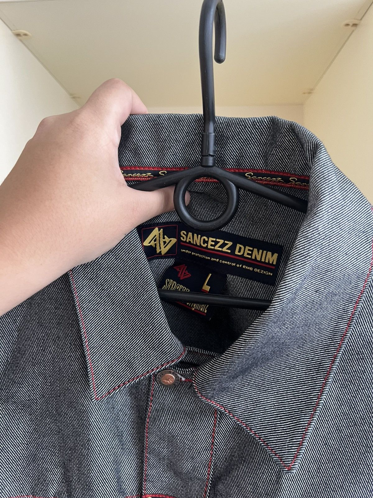 Vintage Vintage Sancezz Denim Jacket Hip-Hop Retro Size L Size US L / EU 52-54 / 3 - 15 Thumbnail