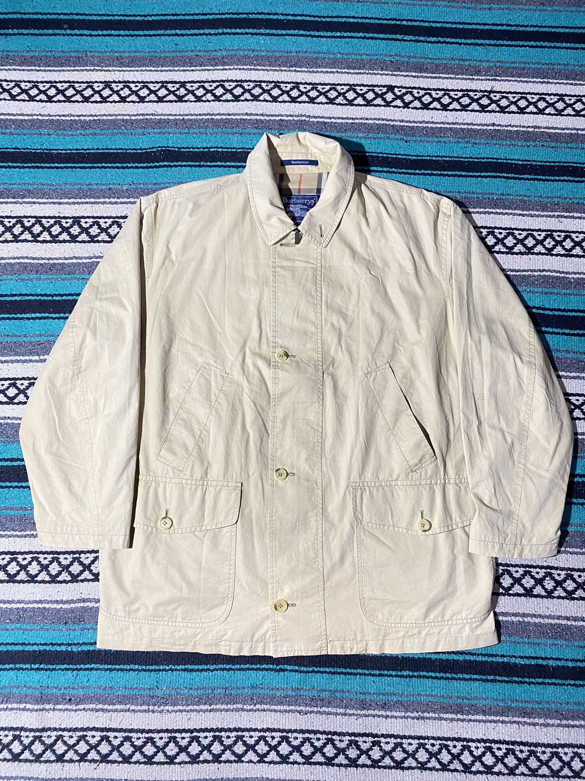 Burberry 90s Burberrys Nova Checkered Trench Coat Jacket Size US L / EU 52-54 / 3 - 2 Thumbnail