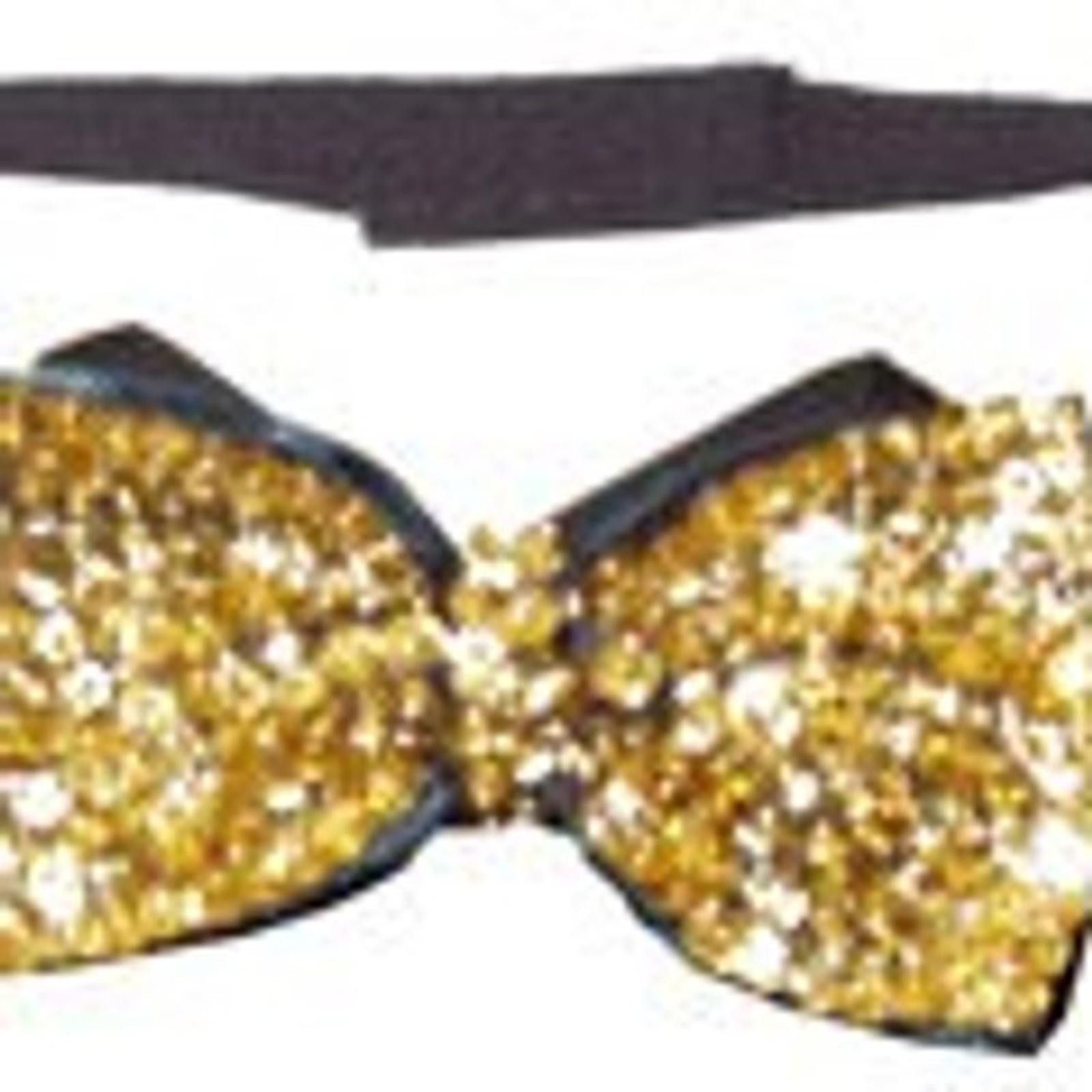 Designer Sequin Bow Tie GOLD Adult Unisex Size ONE SIZE - 1 Preview