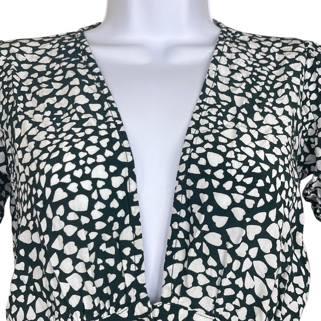 Anthropologie Anthropologie Rue Stiic XS Green White Laguna Heart Print Bu Size XS / US 0-2 / IT 36-38 - 4 Thumbnail