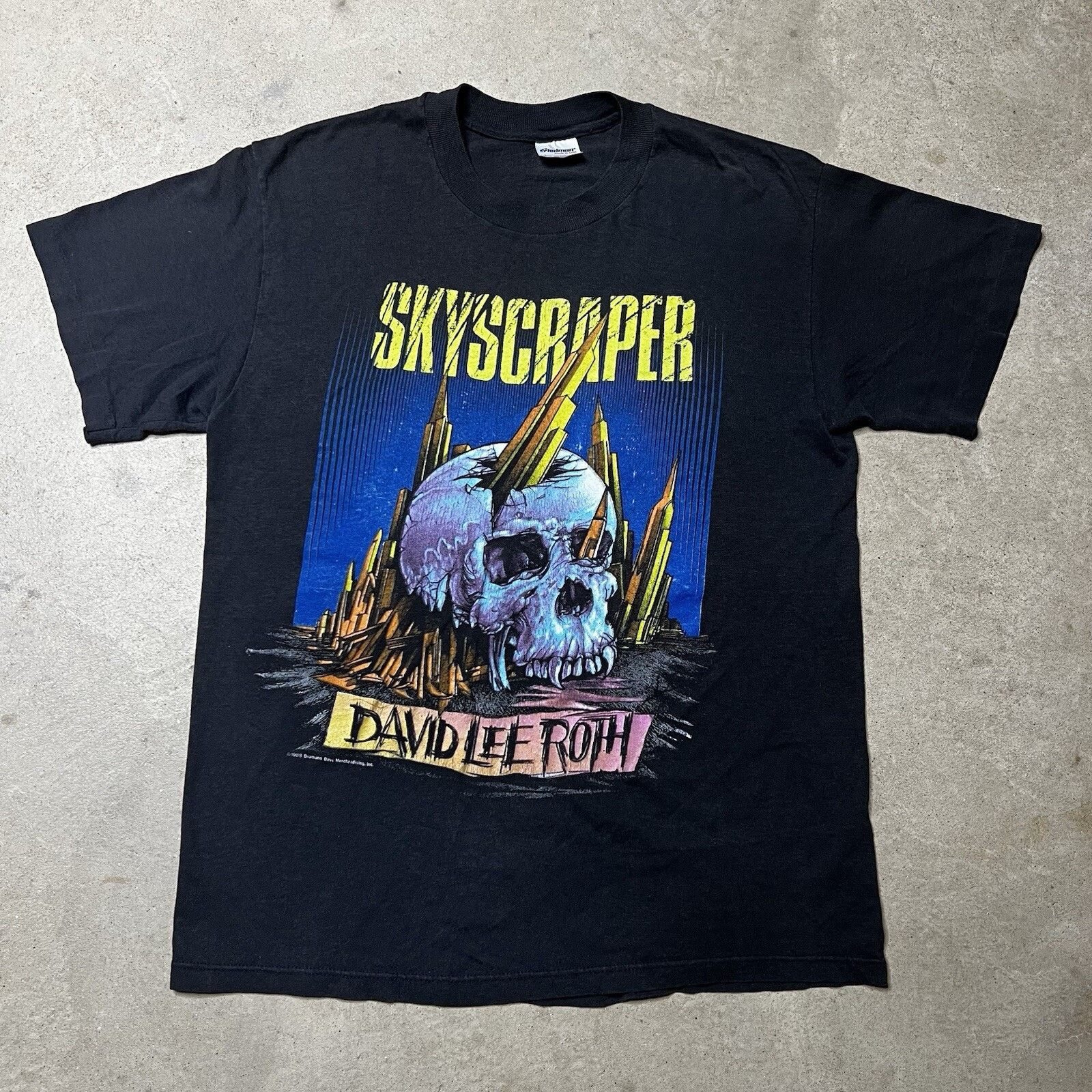 Vintage Vtg 1988 David Lee Roth Skyscraper Rock Concert Tour T-Shirt Size US M / EU 48-50 / 2 - 1 Thumbnail