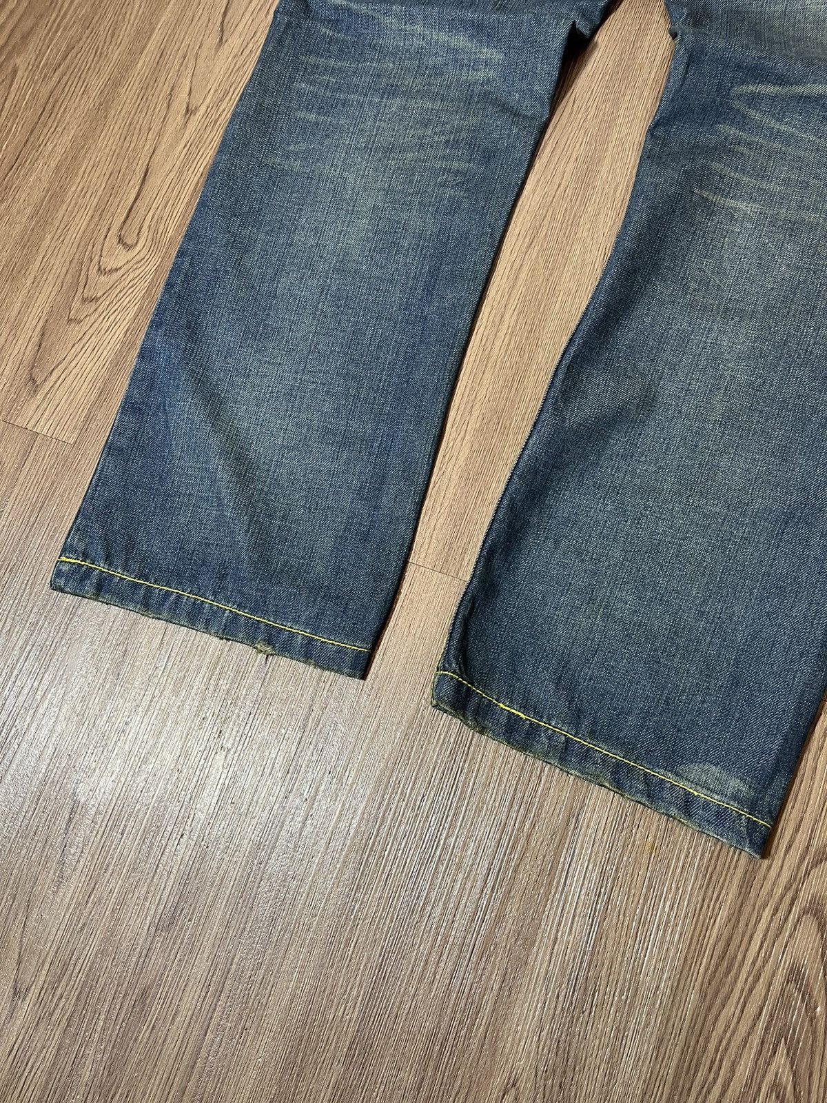 Blue Blue Japan × Hysteric Glamour × Japanese Brand Y2K Blue Moon Blue japan Surfing Back Embroidery denim Size US 28 / EU 44 - 7 Thumbnail