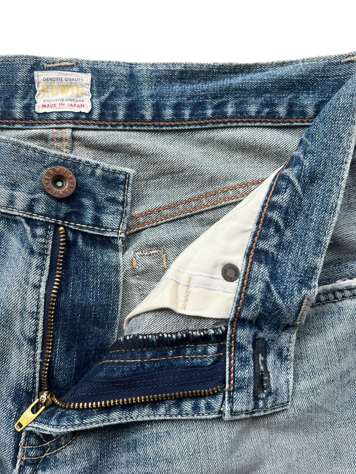 Edwin Vintage Edwin Distressed Denim Jeans 32x31.5 Size US 32 / EU 48 - 8 Thumbnail