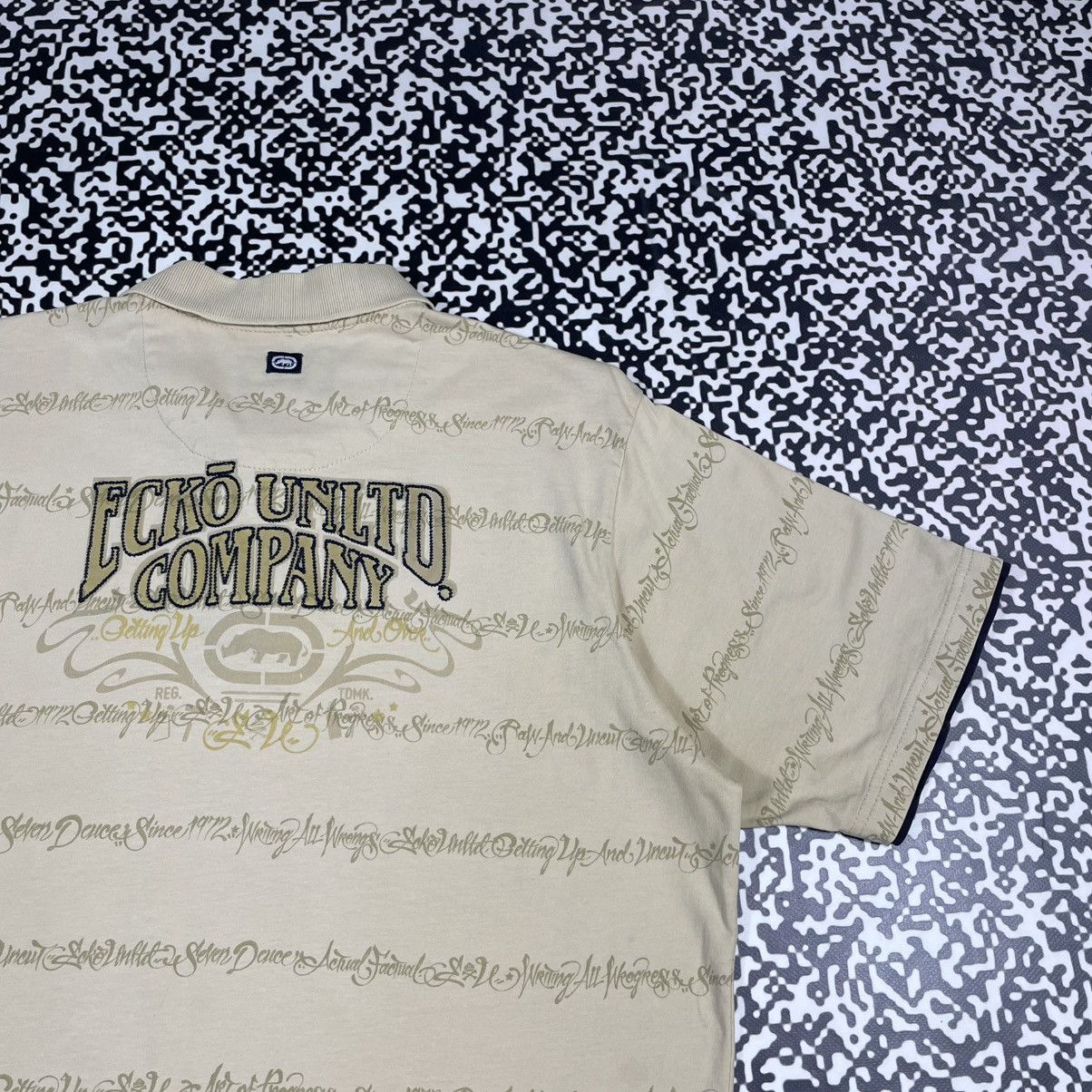 Ecko Unltd. Vintage Y2K Ecko Unlimited UNLTD Rap Polo Retro T-shirt Size US XXL / EU 58 / 5 - 6 Thumbnail