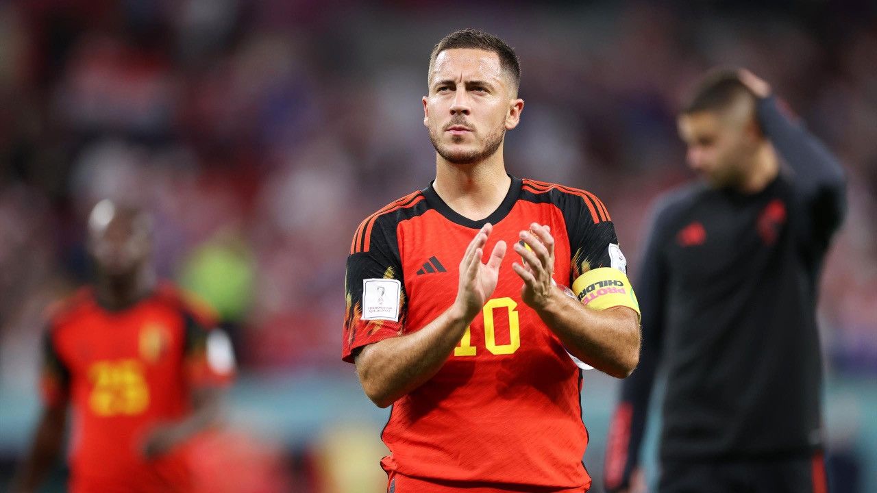 Nike × Vintage NWT BELGIUM ADIDAS 2022 WC FOOTBALL HOME JERSEY #10 HAZARD Size US M / EU 48-50 / 2 - 13 Thumbnail
