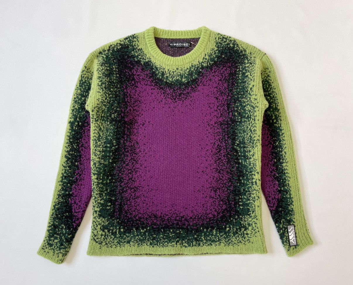 Y/Project A/W 22 Purple / Lime ‘Gradient’ Sweater Size US M / EU 48-50 / 2 - 1 Thumbnail