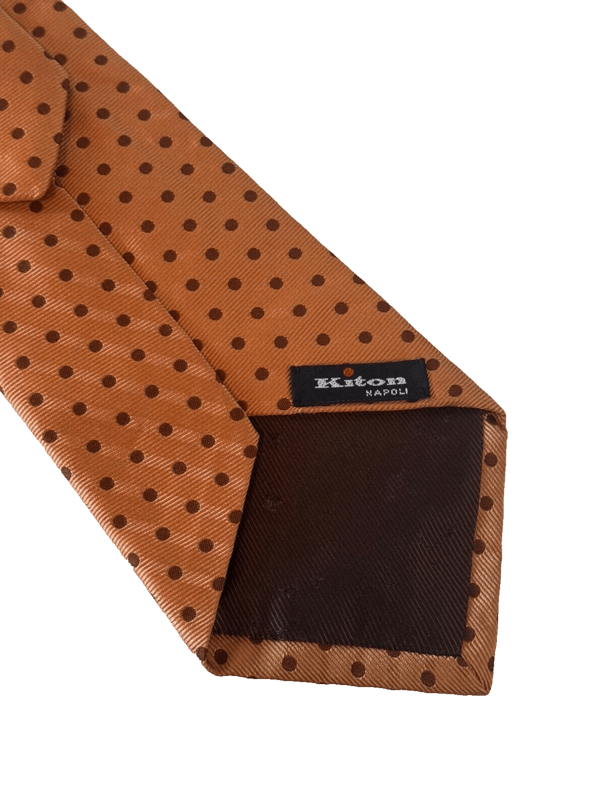 Kiton Kiton 7 Fold Neck Tie Gold Geometric Red Dots Silk 3.75x59 Size ONE SIZE - 2 Thumbnail
