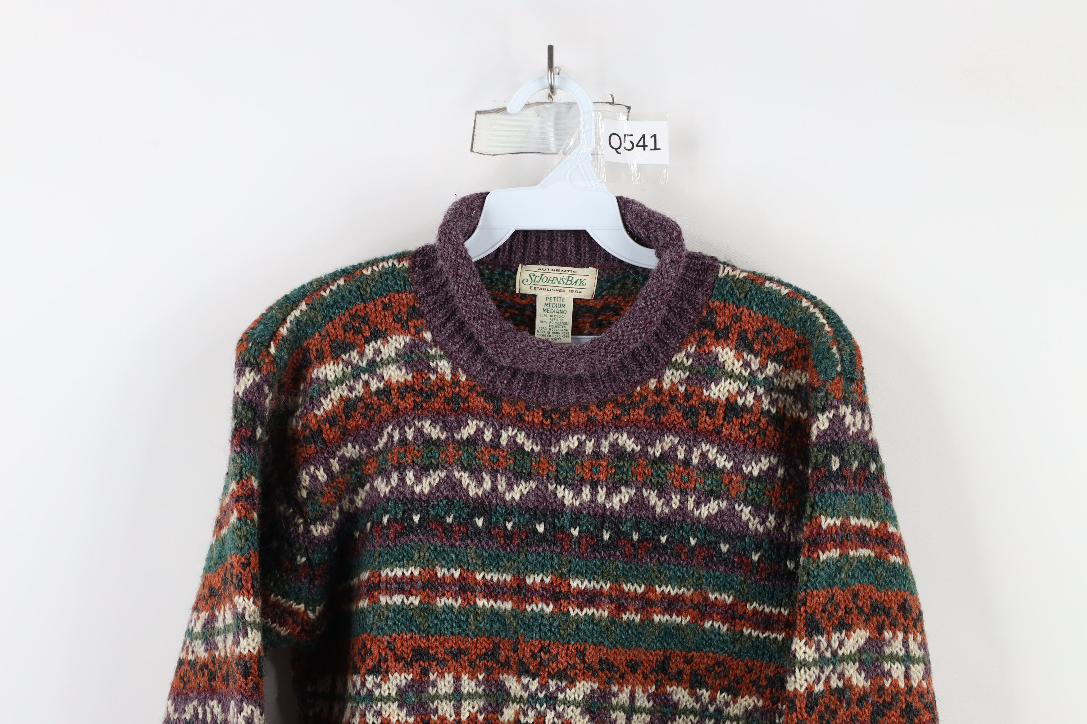 Vintage Vintage 90s Streetwear Blend Marled Knit Fair Isle Sweater Size M / US 6-8 / IT 42-44 - 2 Thumbnail