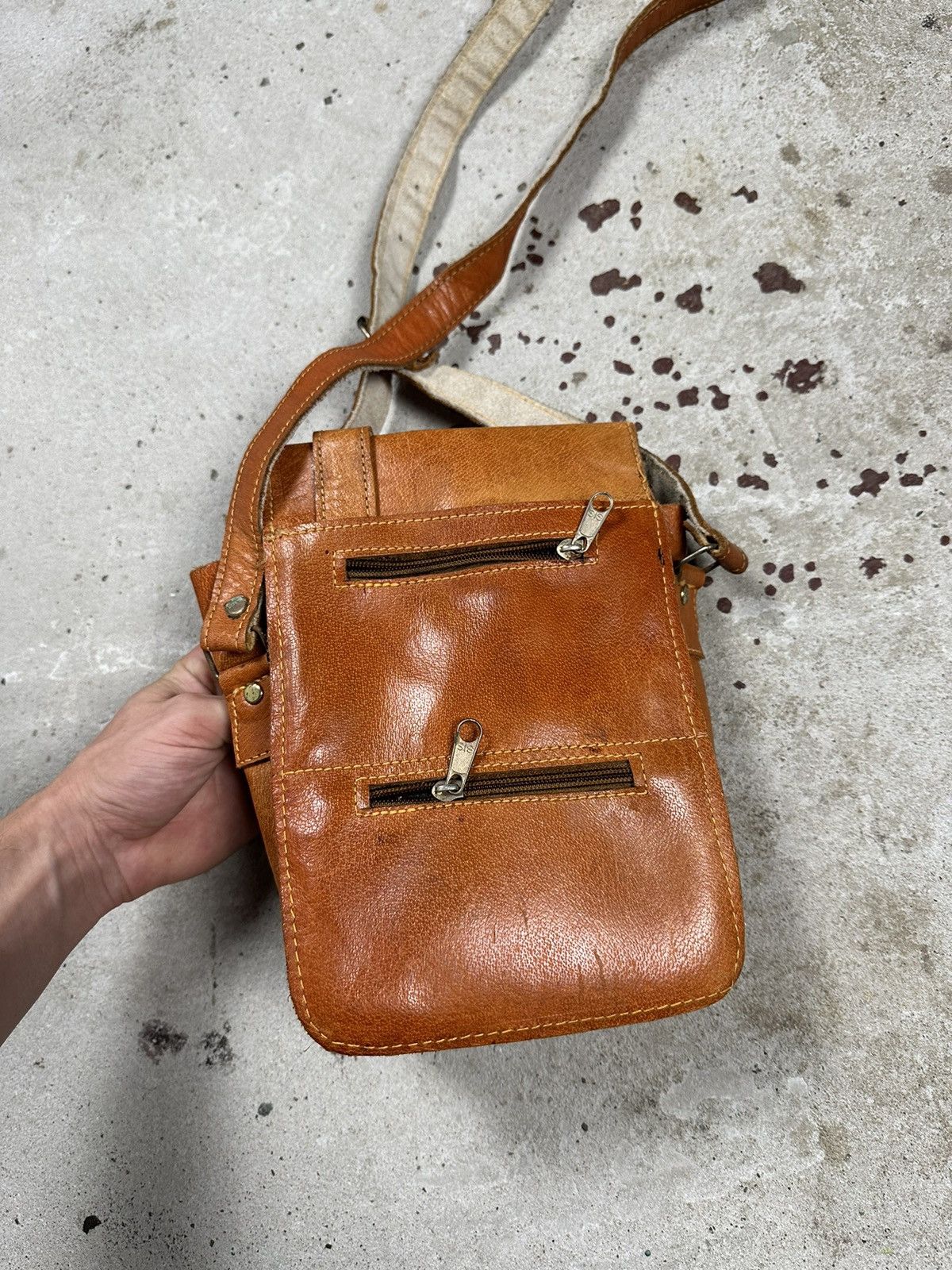 Other Vintage 90s Leather Messenger Crossbody Bag Utility Size ONE SIZE - 5 Thumbnail