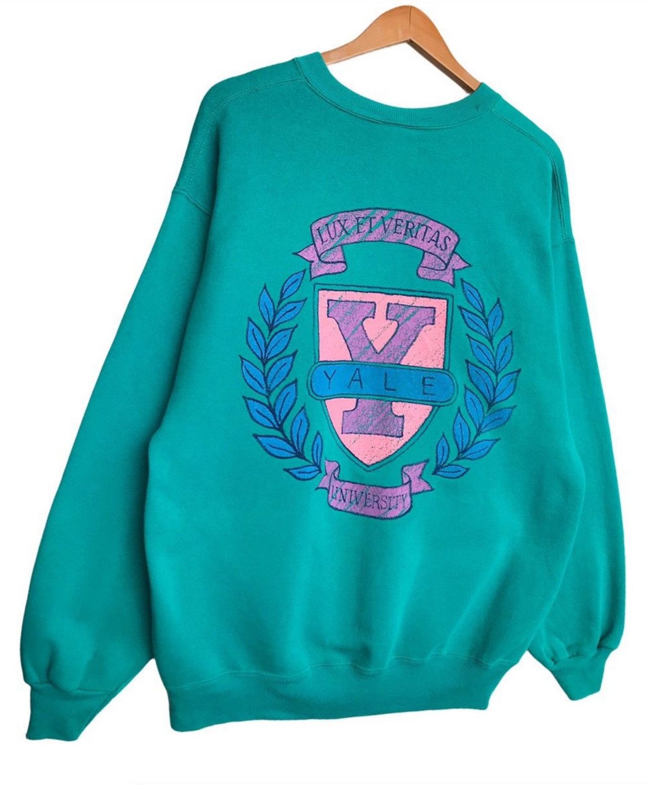 Vintage Vintage 90's University Yale Big Logo Baggy Boxy Sweatshirt Size US M / EU 48-50 / 2 - 3 Thumbnail