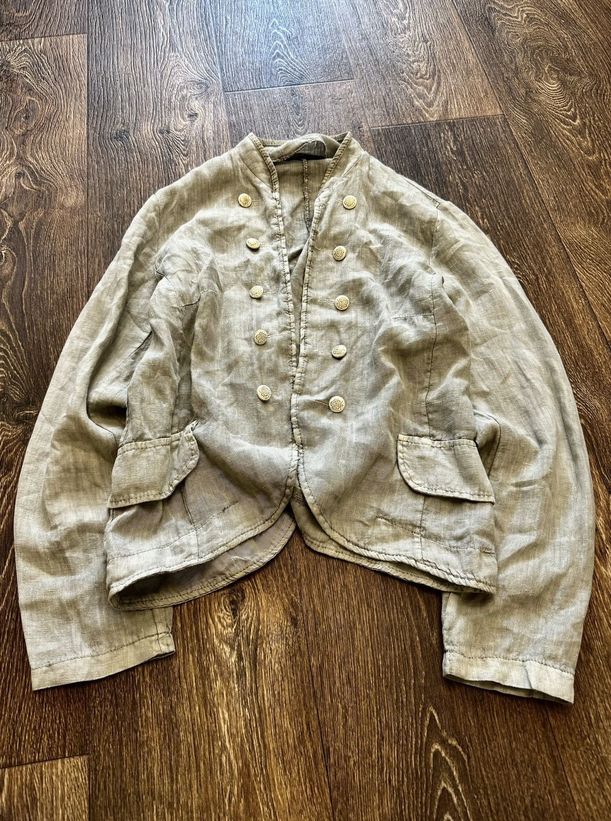 Hedi Slimane Vintage Linen Hussar Napoleon Button Blazer Jacket Size US S / EU 44-46 / 1 - 7 Thumbnail
