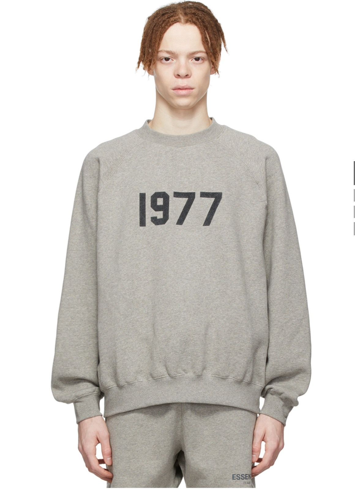 Essentials Fear of God Essentials Dark Oatmeal 1977 Crewneck Sweatshirt Size US L / EU 52-54 / 3 - 7 Thumbnail