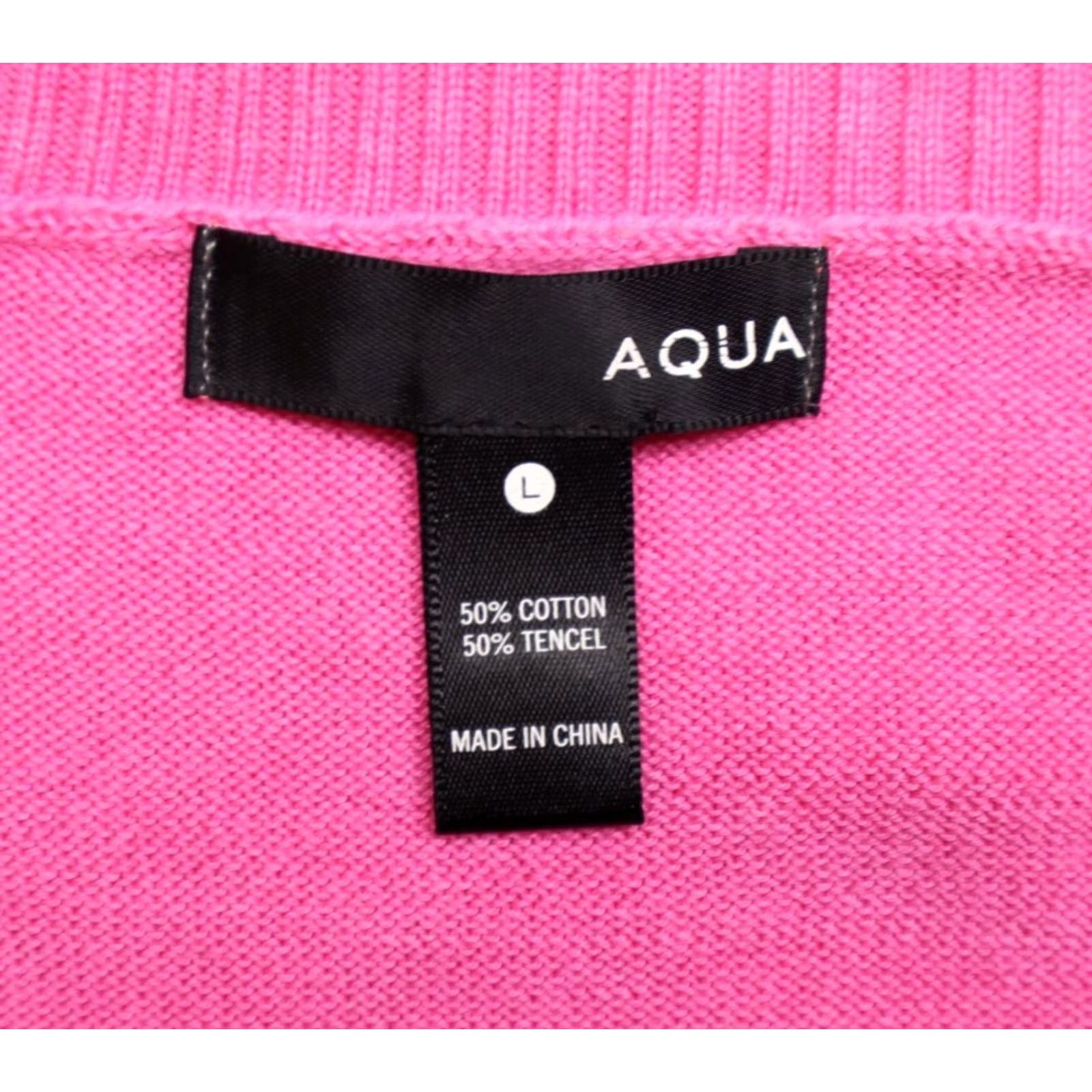 AQUA Aqua Shirt Women’s Sweater L Pink Rhinestone Skull Print Cotton Blend Knit Crew Neck Long Sleeve Pullover All Seasons Gothic Colorful Size L / US 10 / IT 46 - 6 Thumbnail