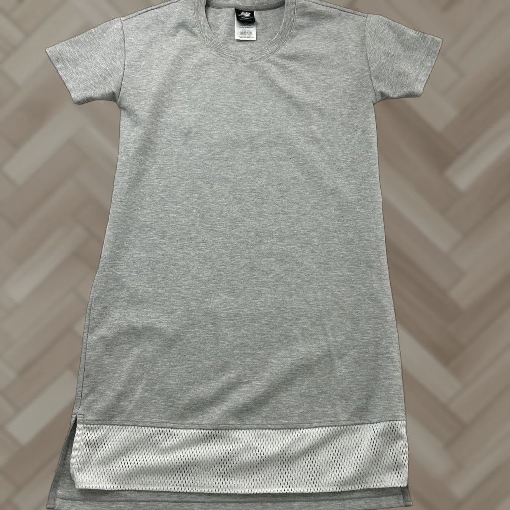 New Balance New Balance Knee Length T-Shirt Dress Women Small Gray Size S / US 4 / IT 40 - 1 Thumbnail