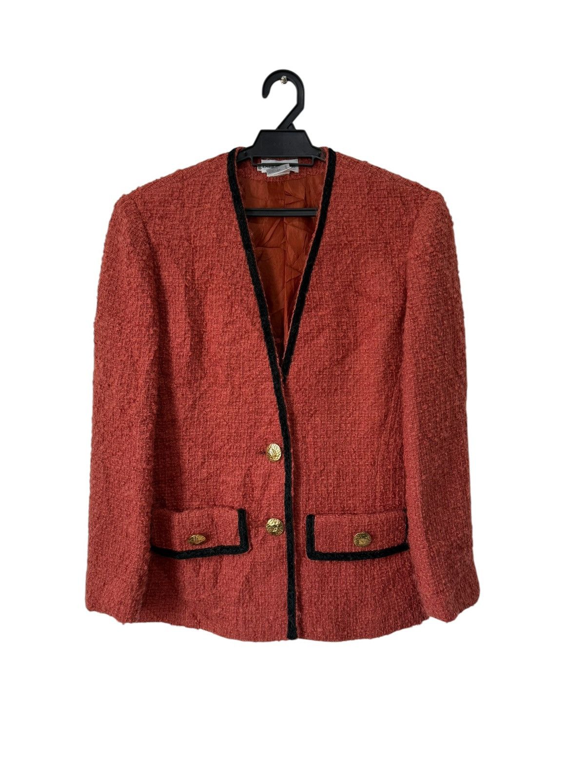 DEFEND PARIS PARIS STYLE TWEED JACKET DESIGN DENIS MARCIANO GOLD BUTTON Size M / US 6-8 / IT 42-44 - 2 Thumbnail