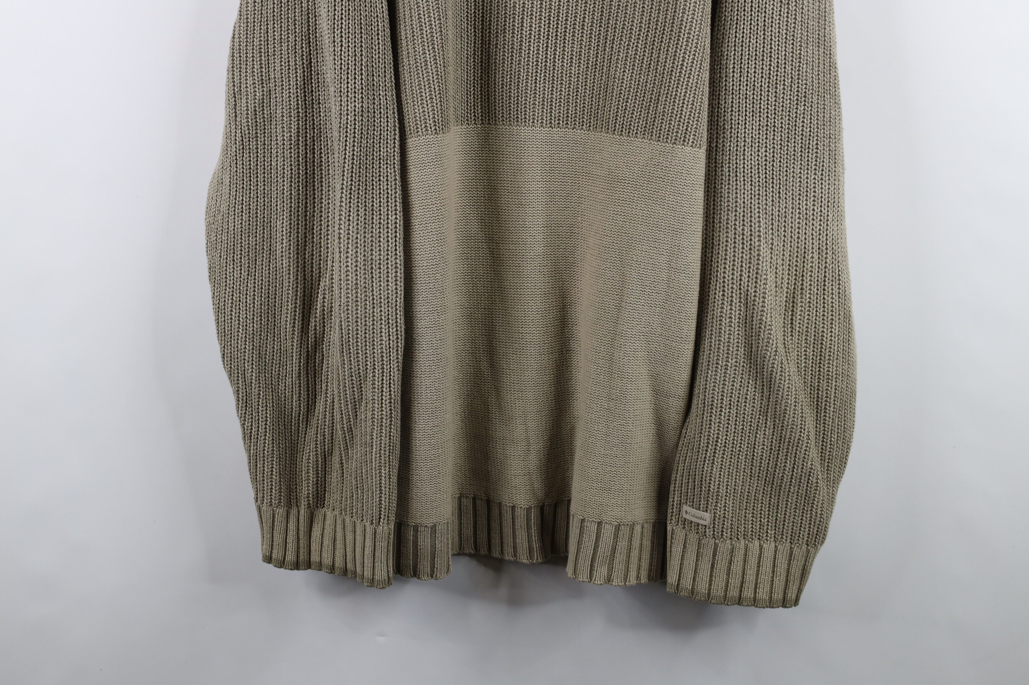 Columbia × Vintage Vintage 90s Columbia Fit Marled Ribbed Knit Sweater Beige Size US L / EU 52-54 / 3 - 3 Thumbnail