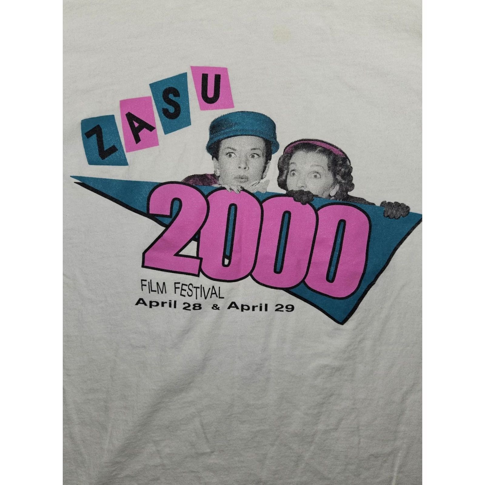 Vintage VINTAGE Zasu 2000 Film Festival Shirt Mens Large White Signature Sportswear 2000s Size US L / EU 52-54 / 3 - 2 Thumbnail