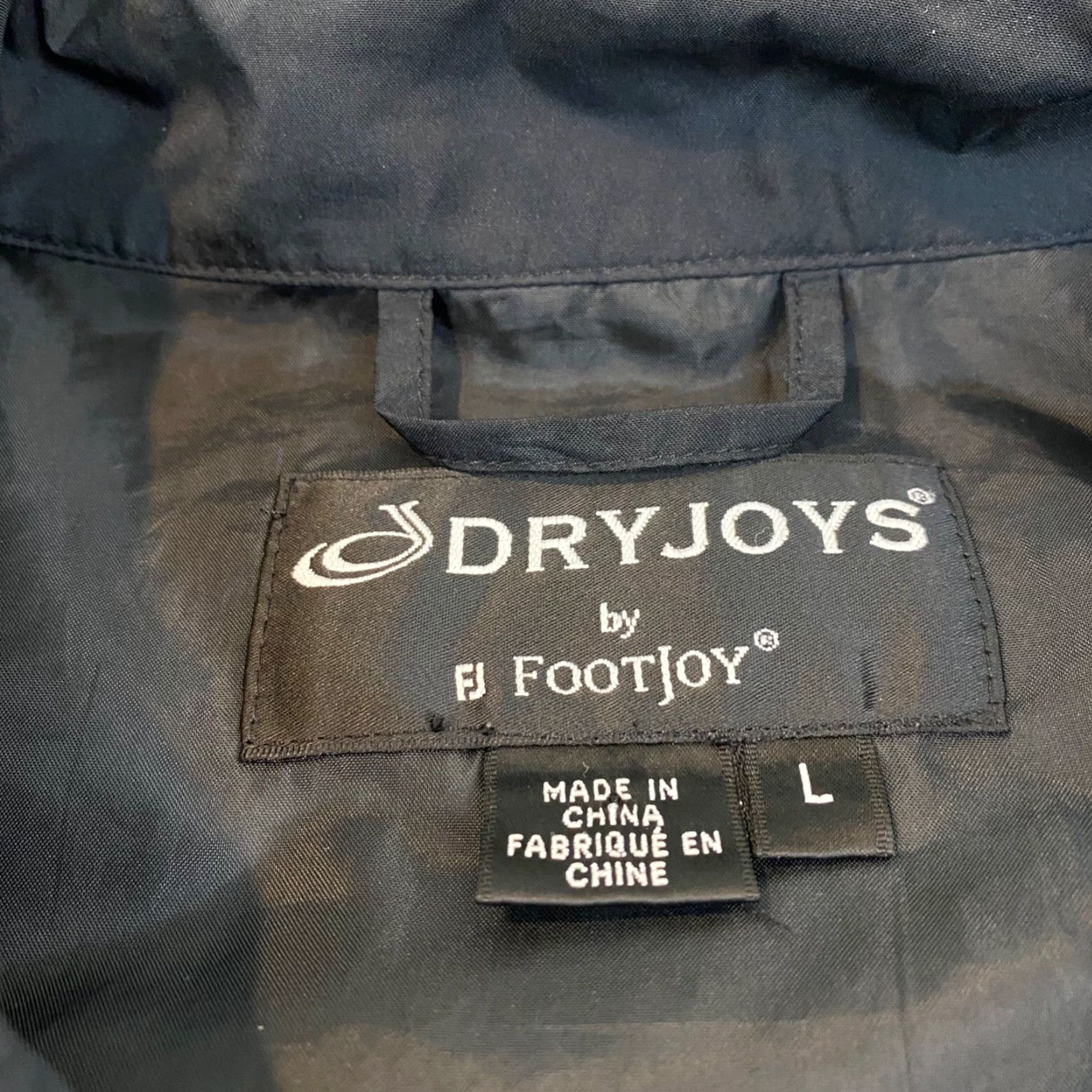 Footjoy FootJoy DryJoys Jacket Mens Medium Large Black Rain Coat Water Resistant Golf Size US M / EU 48-50 / 2 - 3 Thumbnail