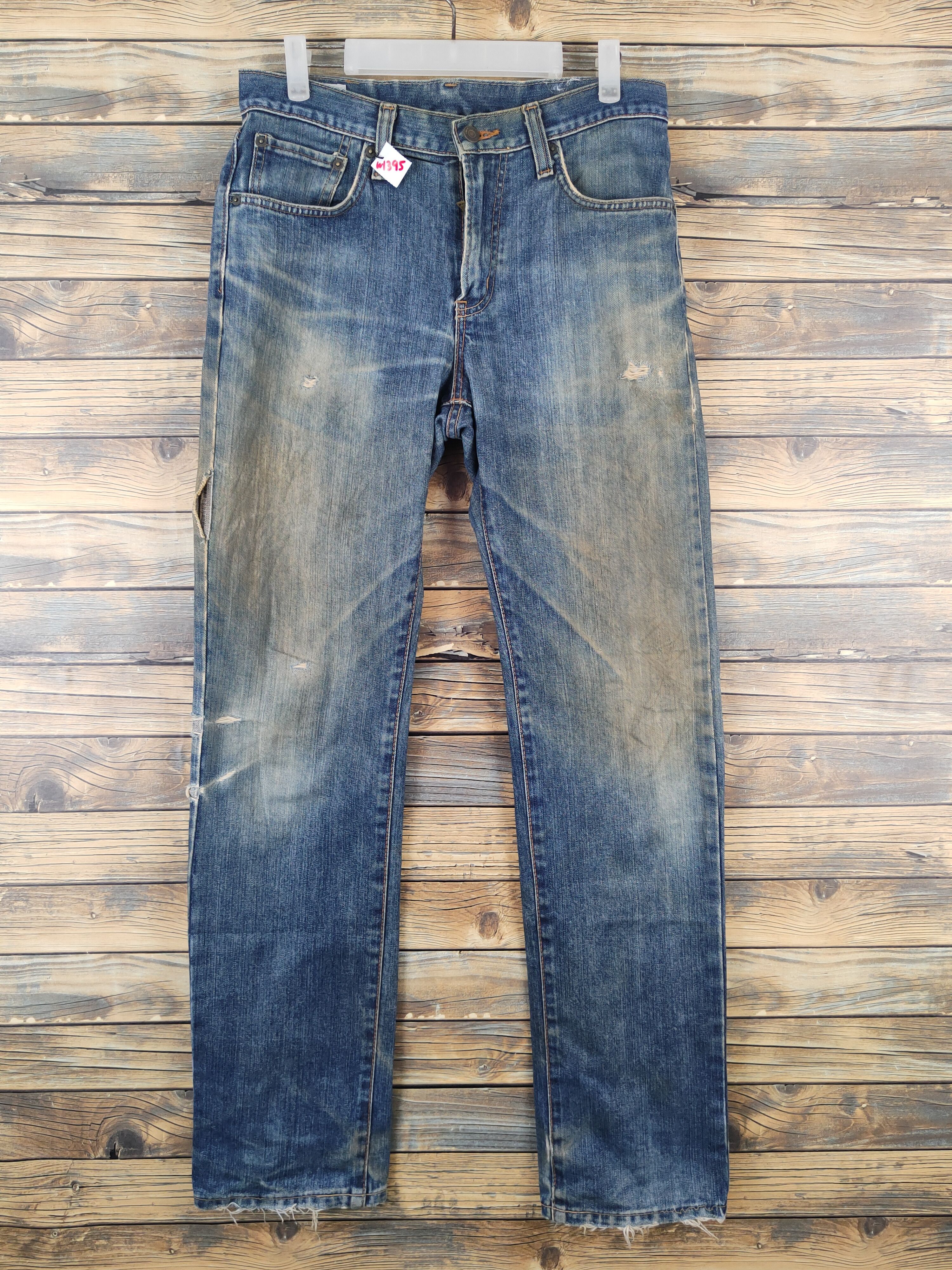 Edwin Edwin Blue Distressed Ripped denim Jeans #W1395 Size US 31 - 1 Thumbnail