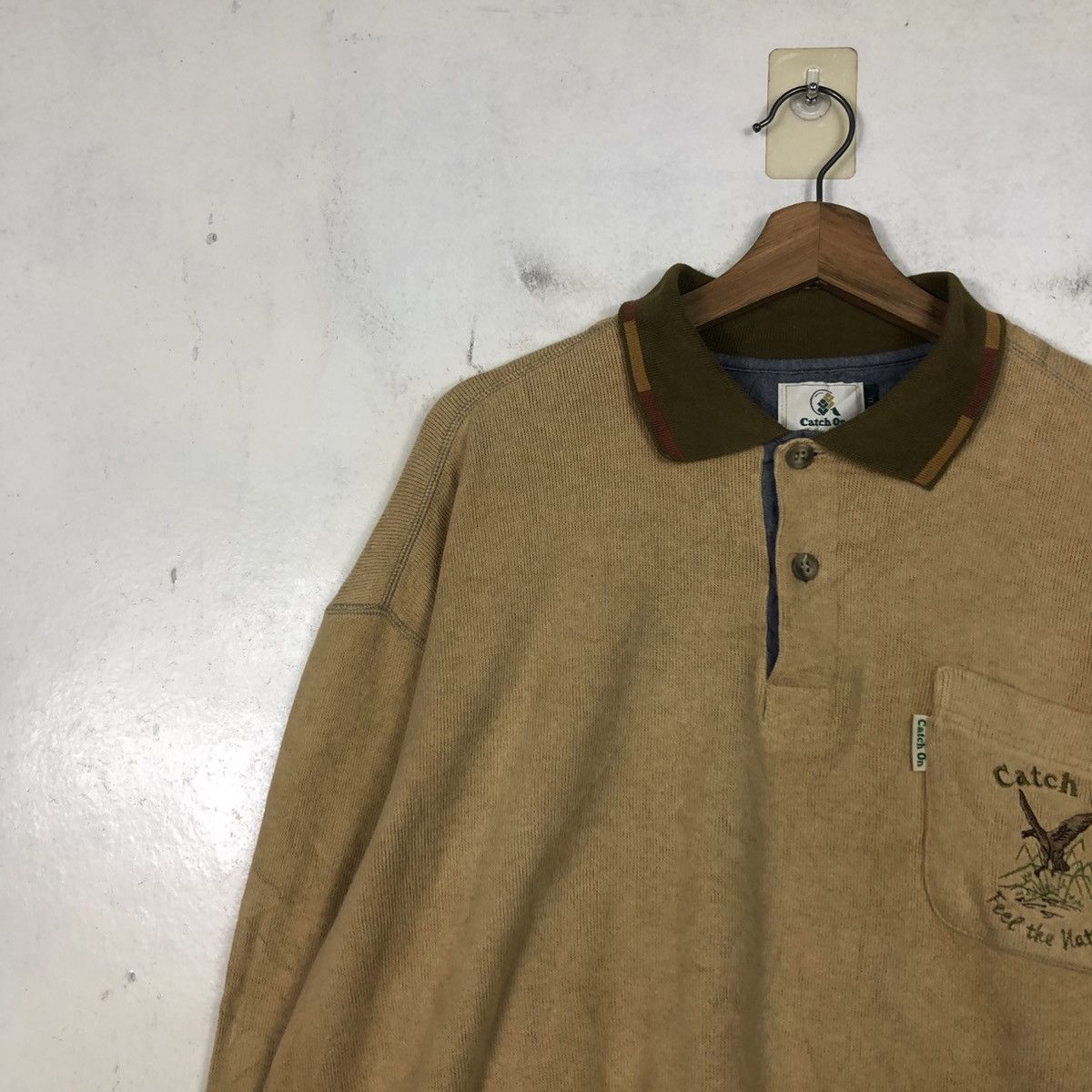 Japanese Brand 📌Vintage Sweatshirt Collar Catch On Single Pocket Size US L / EU 52-54 / 3 - 9 Thumbnail
