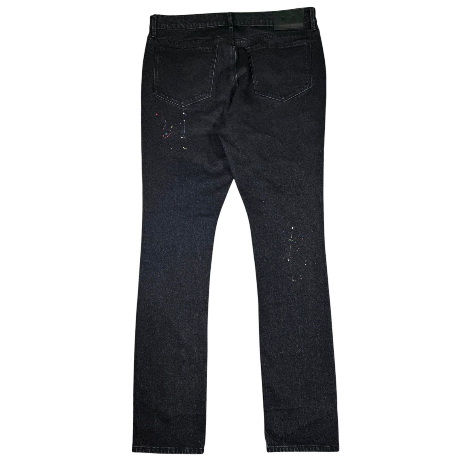 Rta RTA Splatter Black Wash Jeans Size US 38 / EU 54 - 2 Thumbnail