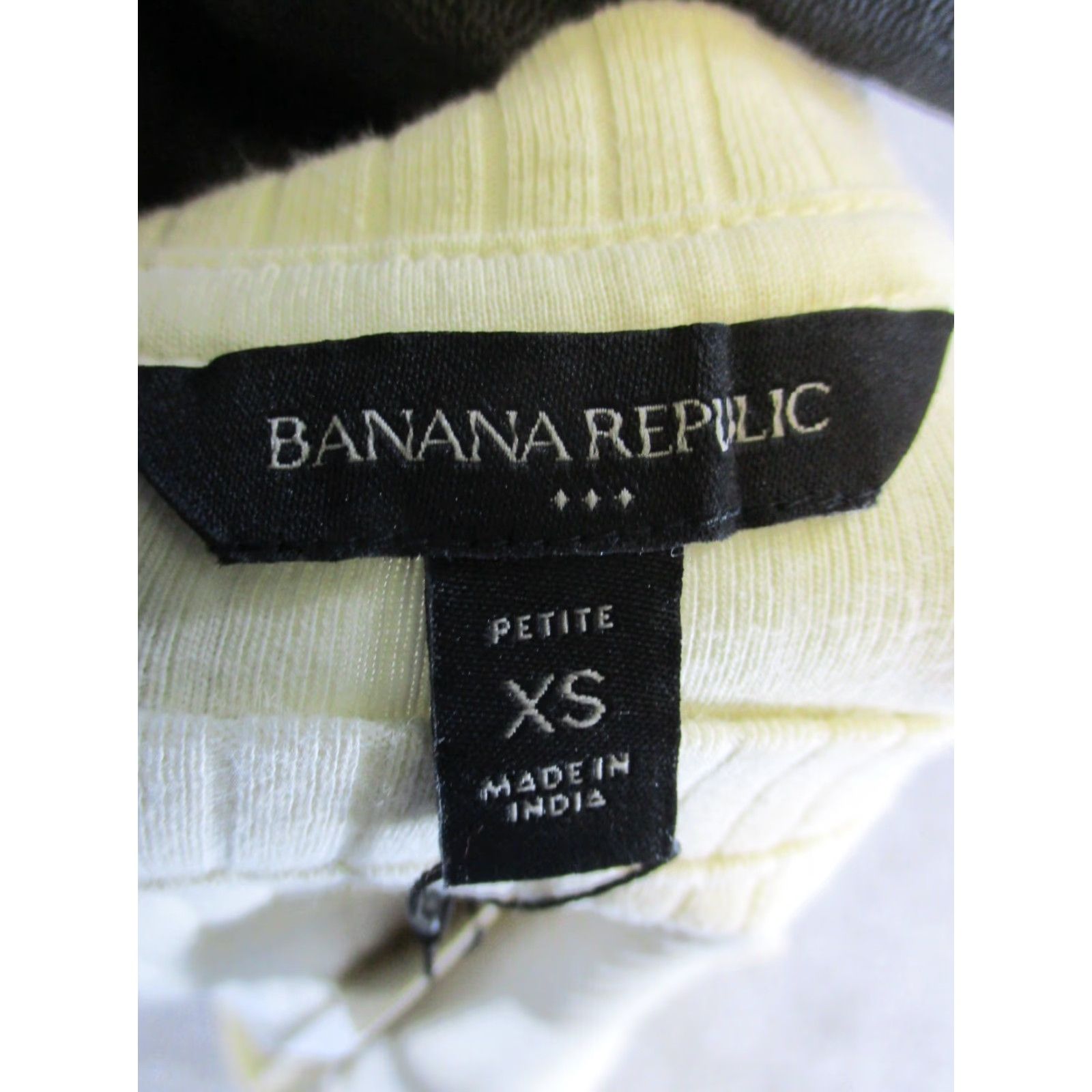 Banana Republic Banana Republic Sweater Womens XS Petite Ivory Cotton Pullover Long Sleeve Round Neck Knit Vintage? (no) Size XS / US 0-2 / IT 36-38 - 3 Thumbnail