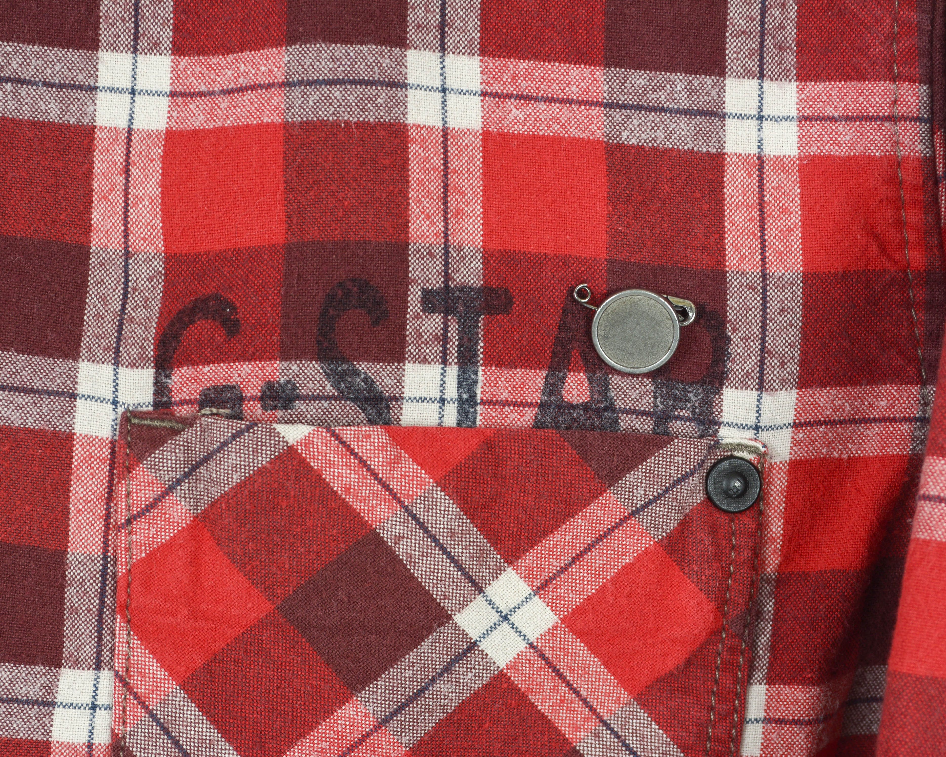 G-Star Women S Shirt Casual Red Western Check Long Sleeved Plaid Size S / US 4 / IT 40 - 4 Thumbnail