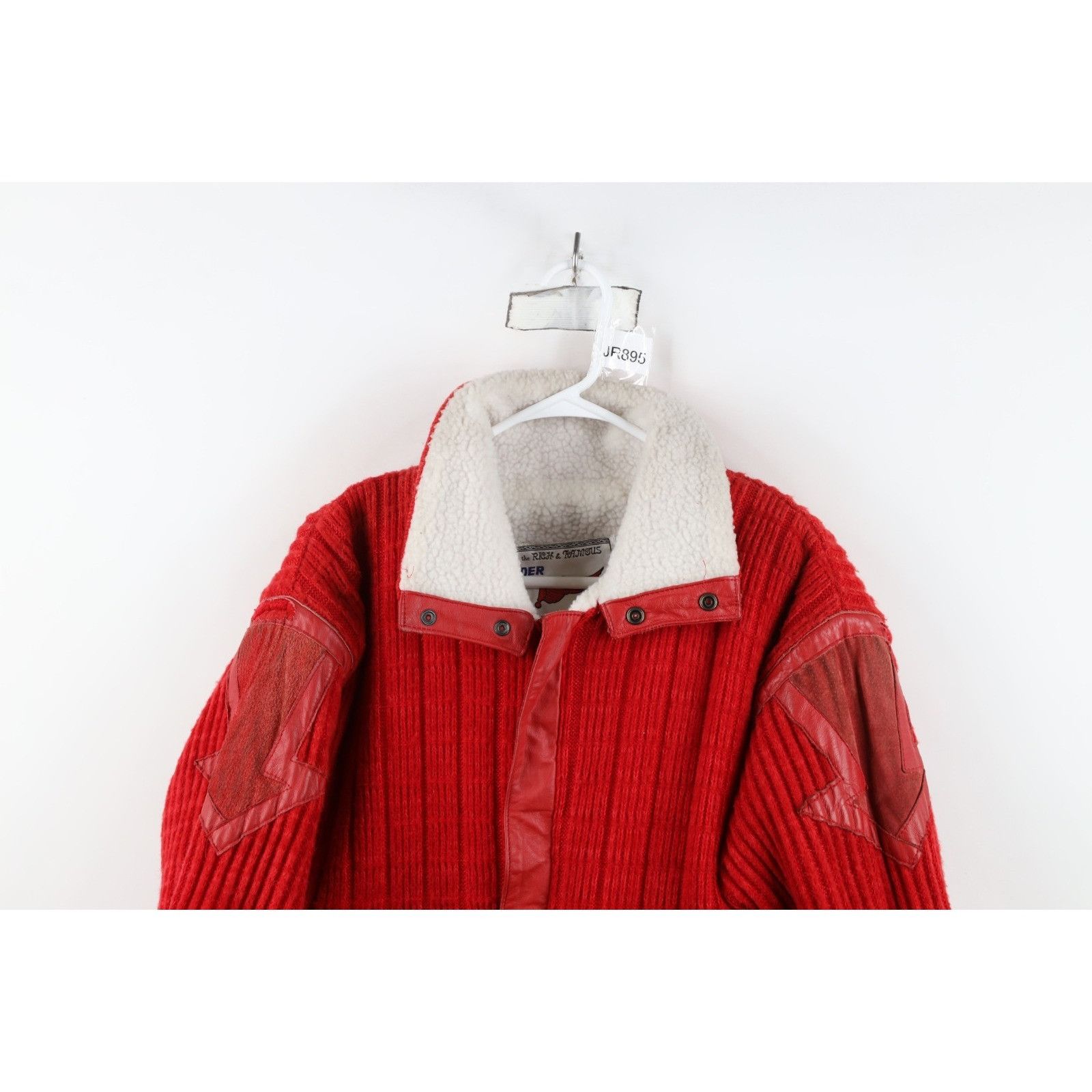 Vintage AS IS Deadstock Vintage 90s Streetwear Ribbed Leather Jacket Size US M / EU 48-50 / 2 - 14 Thumbnail