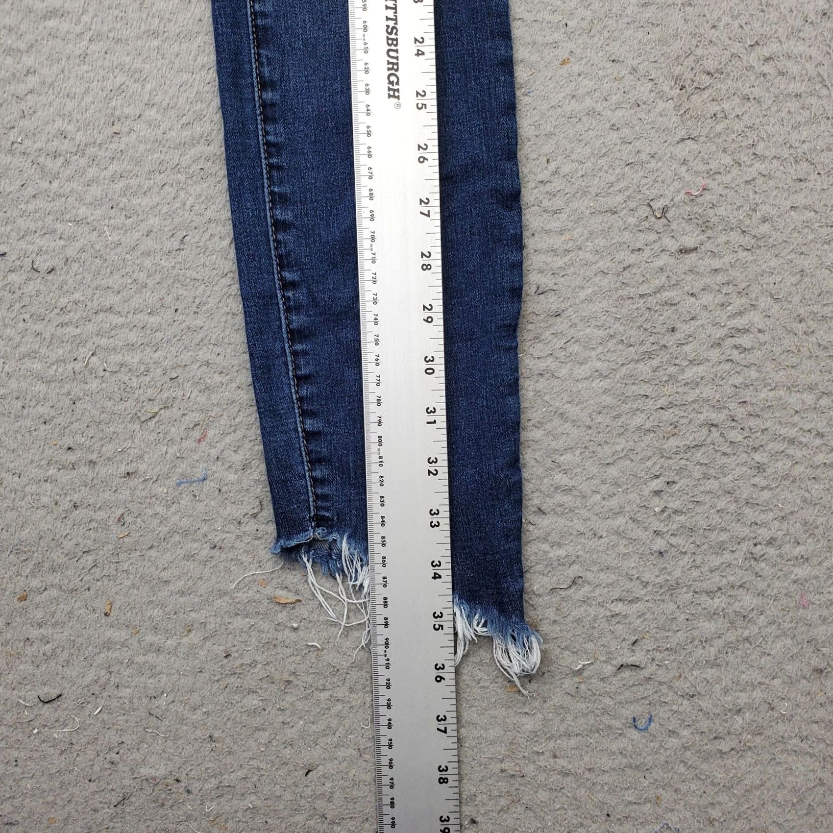 Vintage Articles of Society Jeans Skinny Women's 28 Blue Faded Denim Stretch Frayed Hem Size 28" / US 6 / IT 42 - 3 Thumbnail